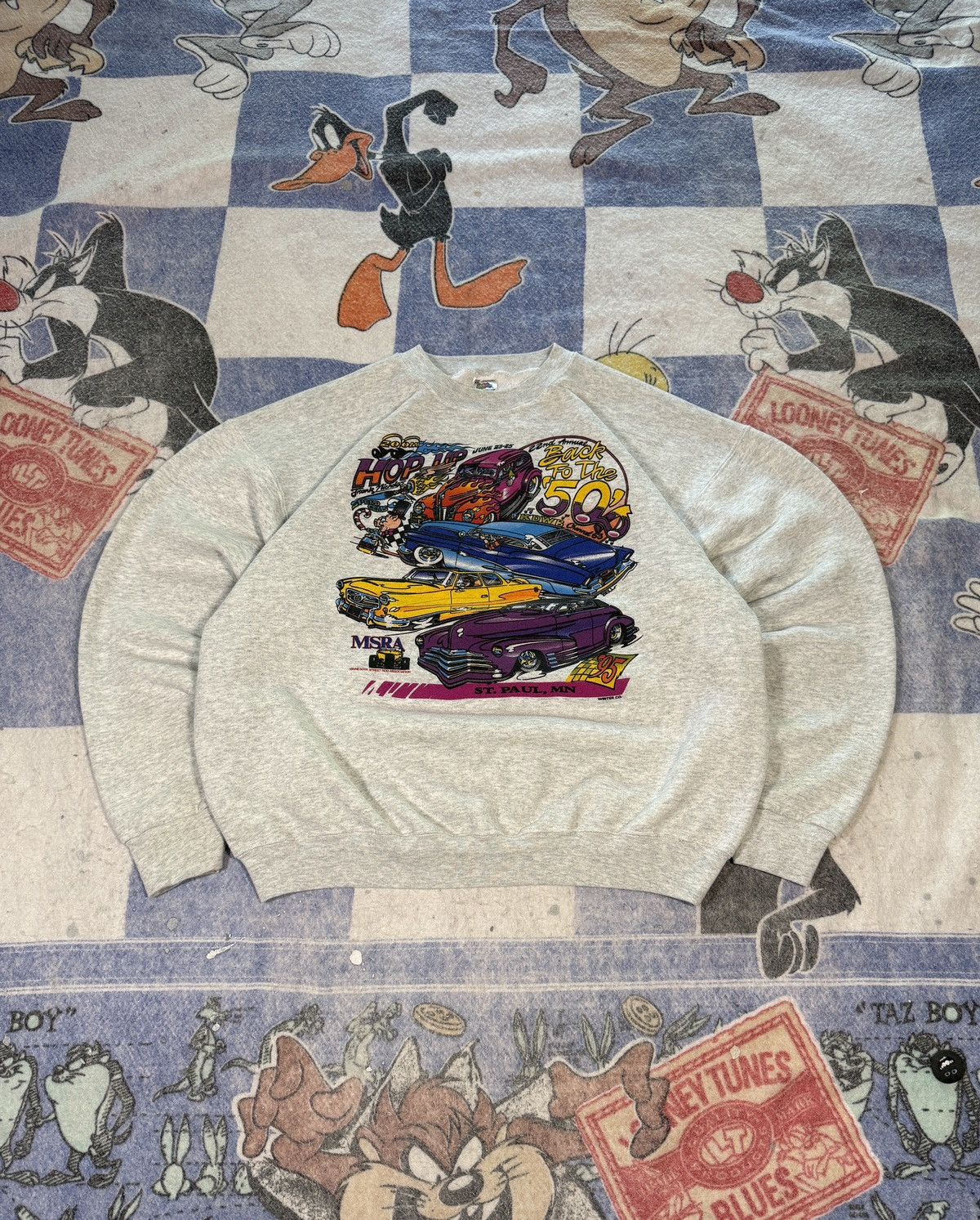 Vintage Vintage back to the fifties crewneck sweatshirt Size US XL / EU 56 / 4 - 1 Thumbnail