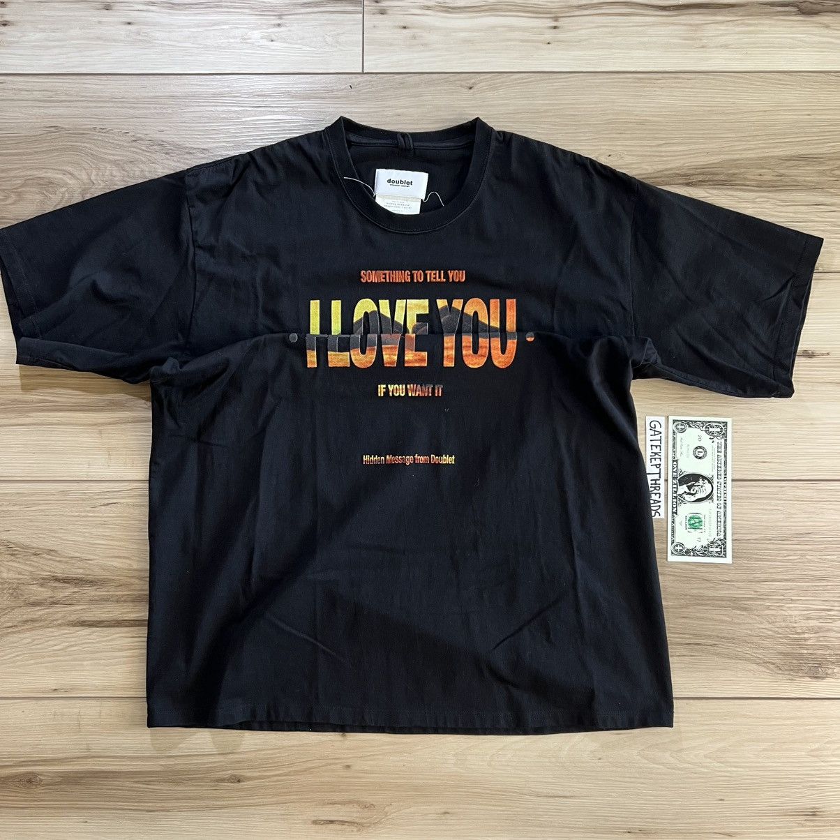 Doublet Doublet Secret Message “I Love You” Black Shirt Size US S / EU 44-46 / 1 - 1 Thumbnail