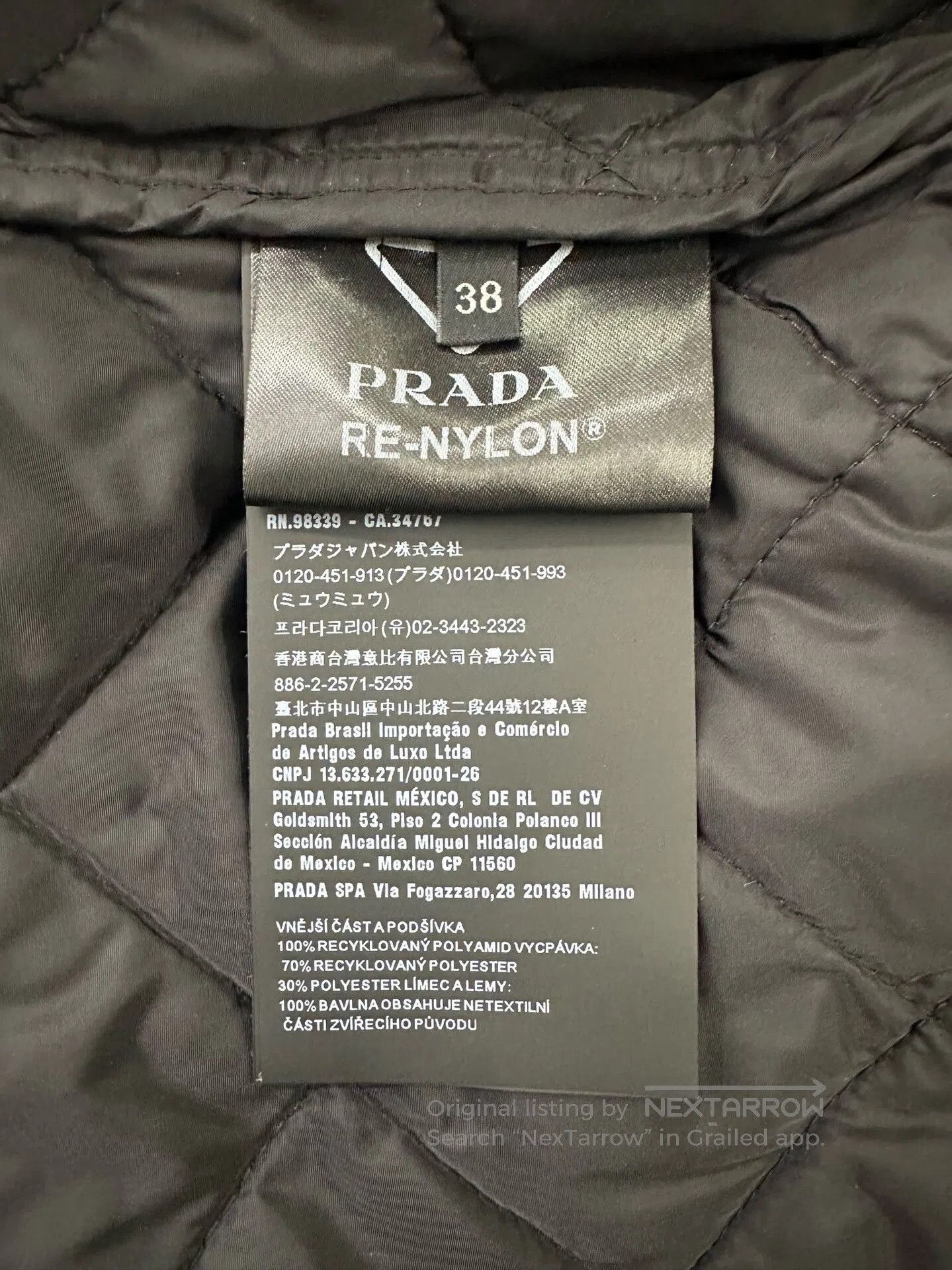 Prada Prada Black Triangle Logo Quilted Jacket. Size S / US 4 / IT 40 - 5 Thumbnail