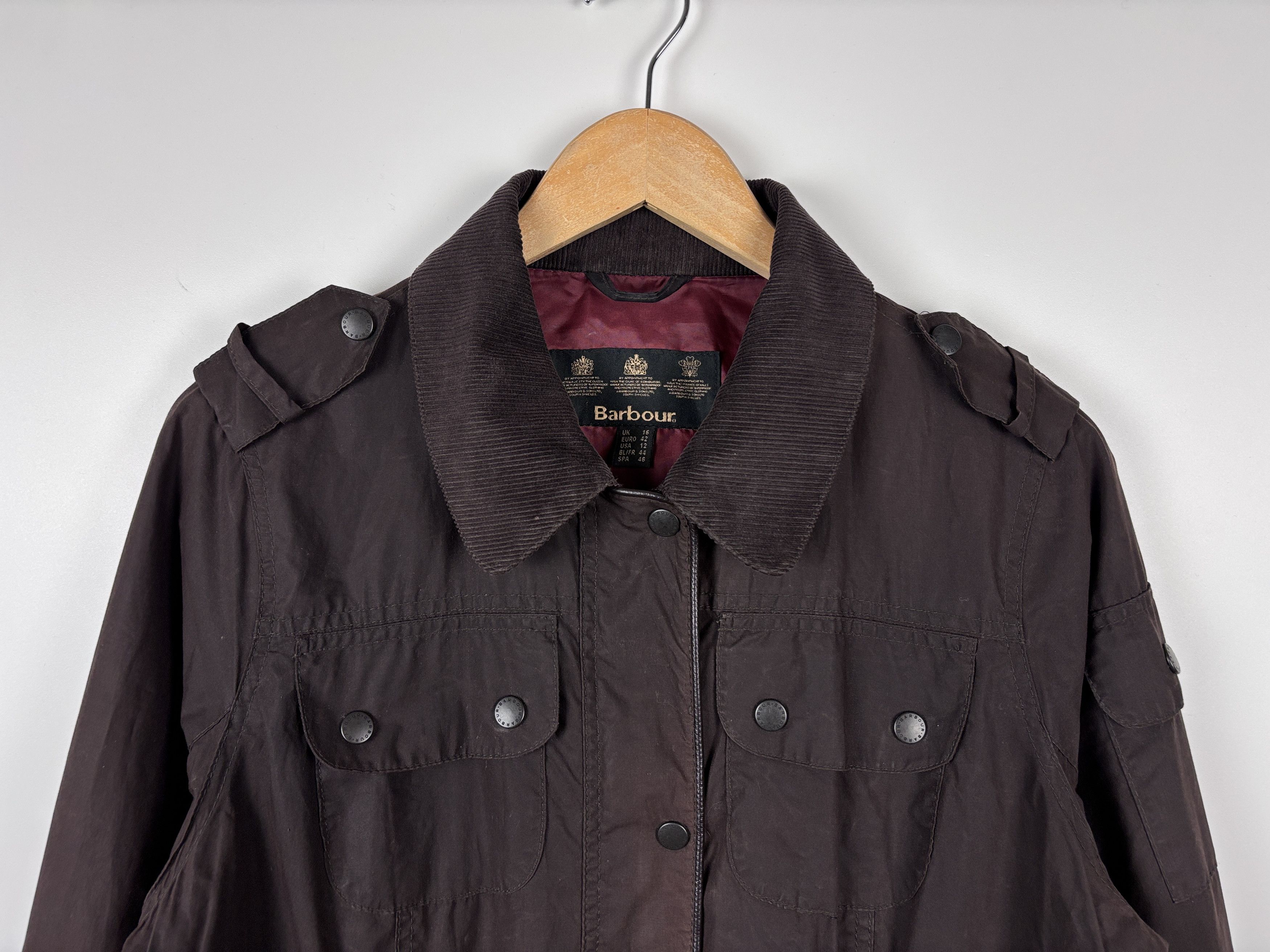 Barbour Barbour Explorer Waxed Belted Jacket Brown UK 16 / US 12 Size XL / US 12-14 / IT 48-50 - 2 Thumbnail