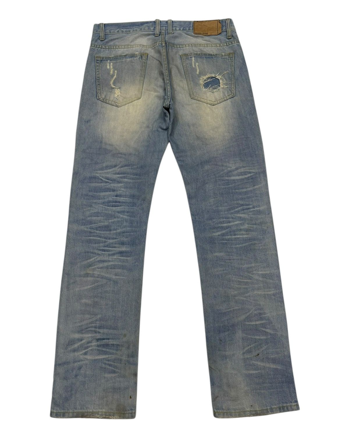 Yasuyuki Ishii RARE🔥NAKED JEANS PATCHWORK DISTRESSED DENIM JEANS Size US 34 / EU 50 - 2 Thumbnail
