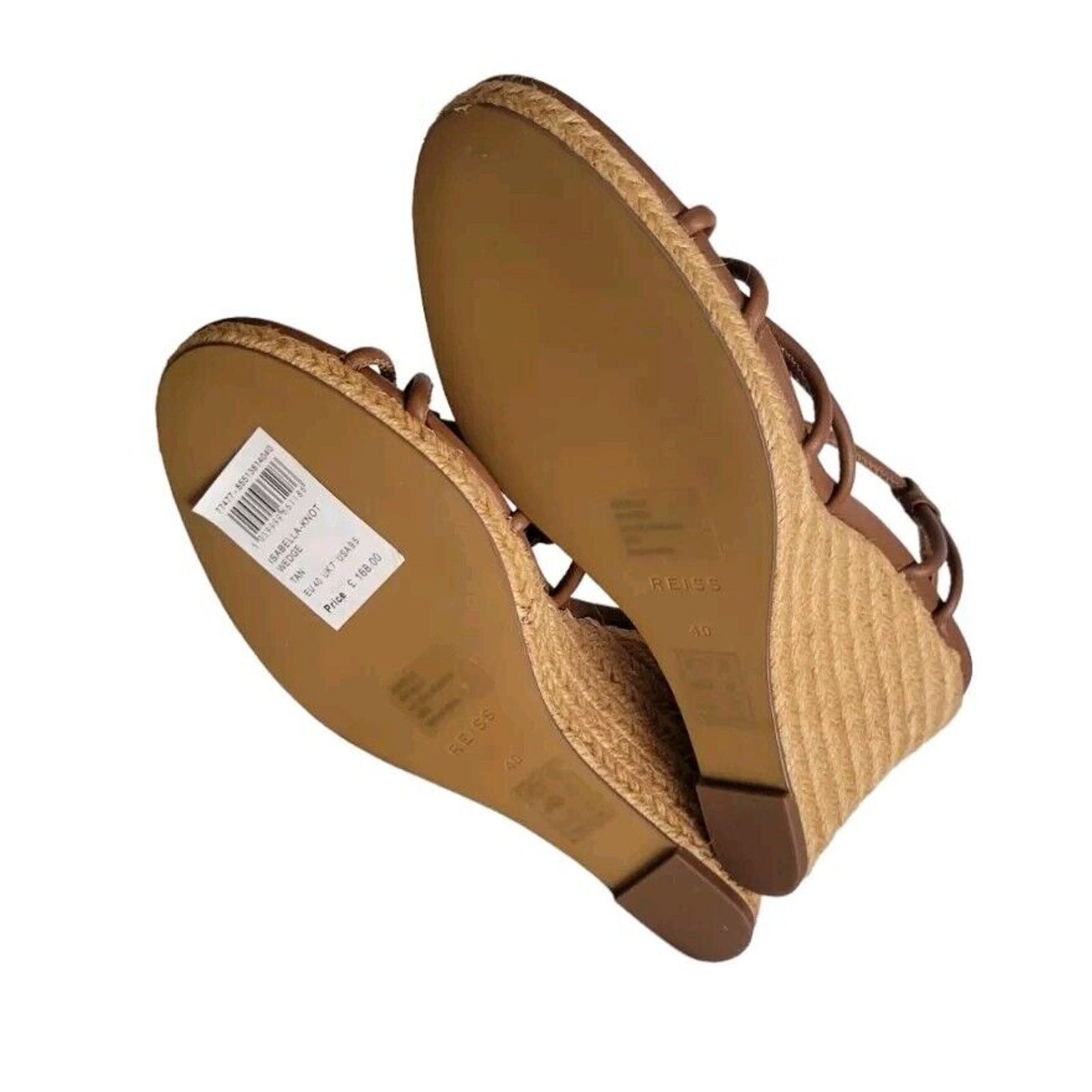 Reiss Reiss Isabella-Knot Wedge Leather Strappy Women Shoes Size US 9.5 / IT 39.5 - 6 Thumbnail