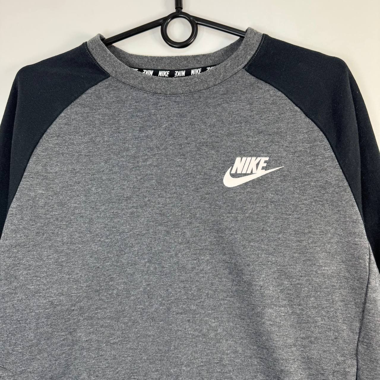 Nike Nike Sportswear Grey Black Crewneck Sweatshirt Pullover S Size US S / EU 44-46 / 1 - 2 Thumbnail