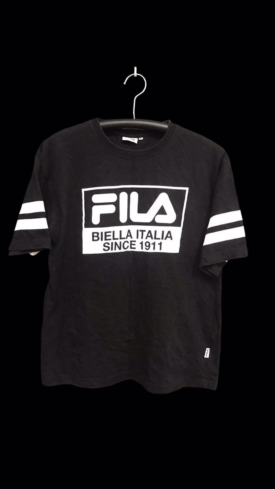 Fila FULA Spell Out Cool Stripe Oversize Shirt Size L / US 10 / IT 46 - 1 Thumbnail