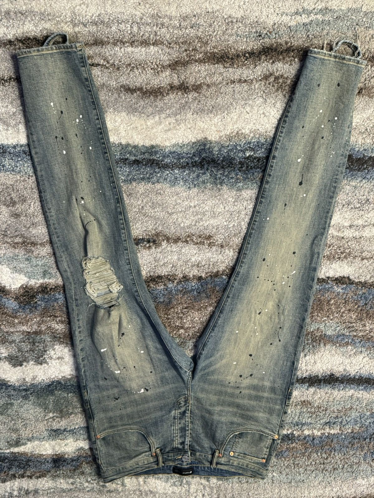 Purple Brand Purple Brand P002 Mid Indigo Destroy Paint