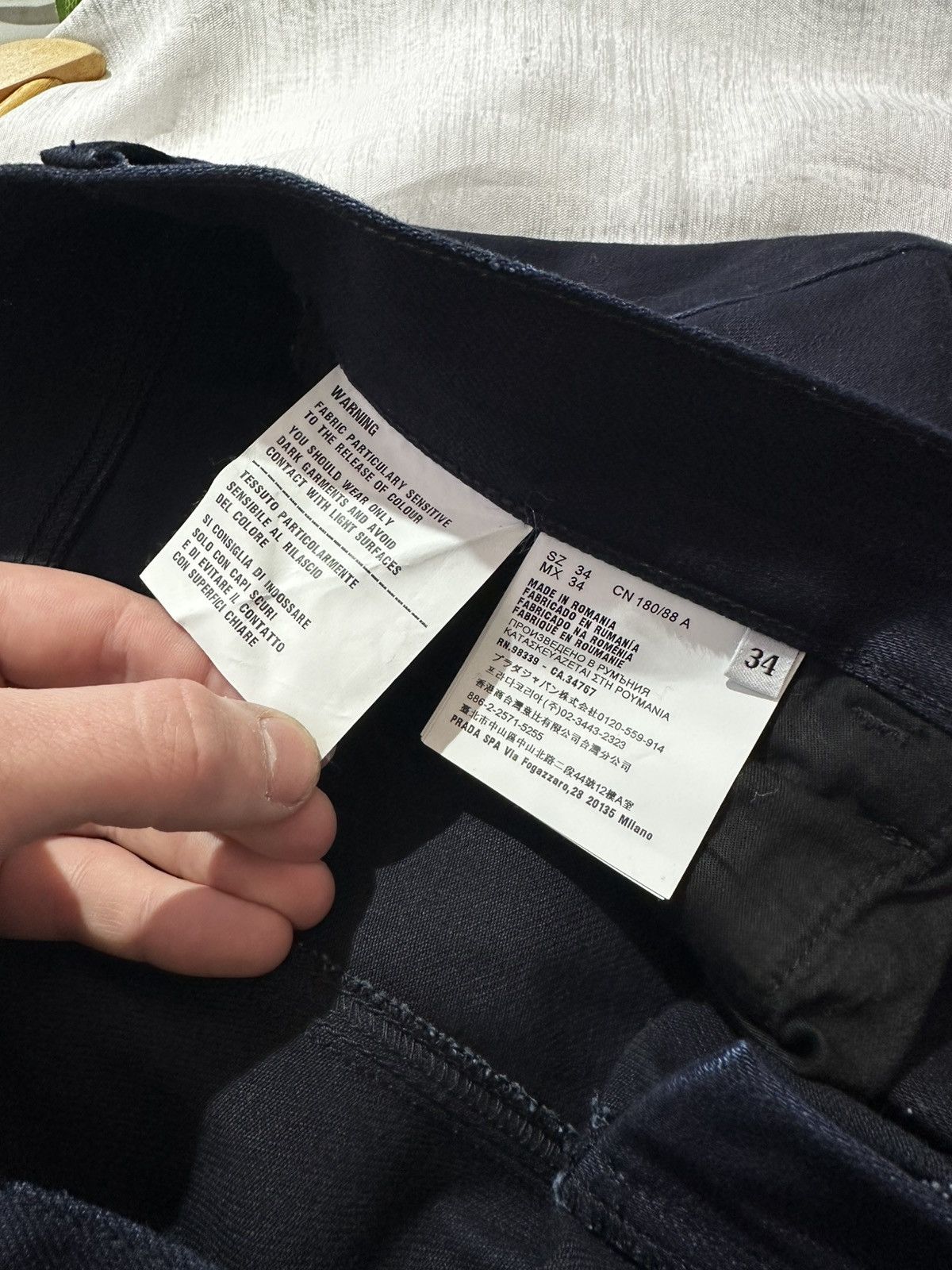 Prada Denim Jeans Prada Milano Dark Indigo Blue Navy Indigo Size US 34 / EU 50 - 15 Thumbnail