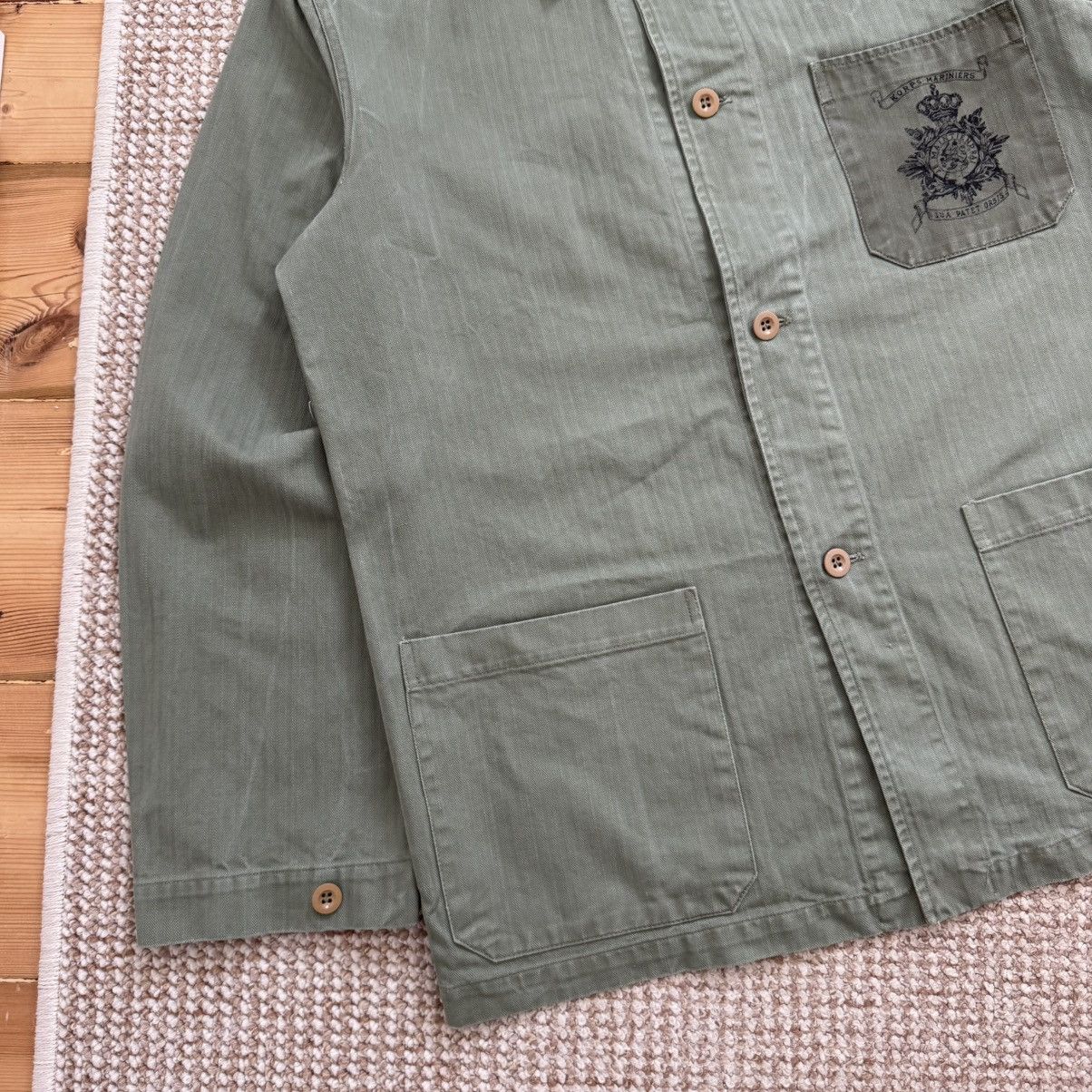 Vintage 60s Vintage Military Dutch KORPS MARINIERS HBT Work Jacket Size US M / EU 48-50 / 2 - 4 Thumbnail