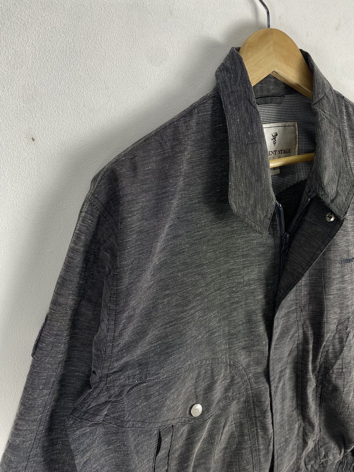 Japanese Brand Vintage 90s Casual Work Zipper Jacket by Current Stage Size US M / EU 48-50 / 2 - 2 Thumbnail