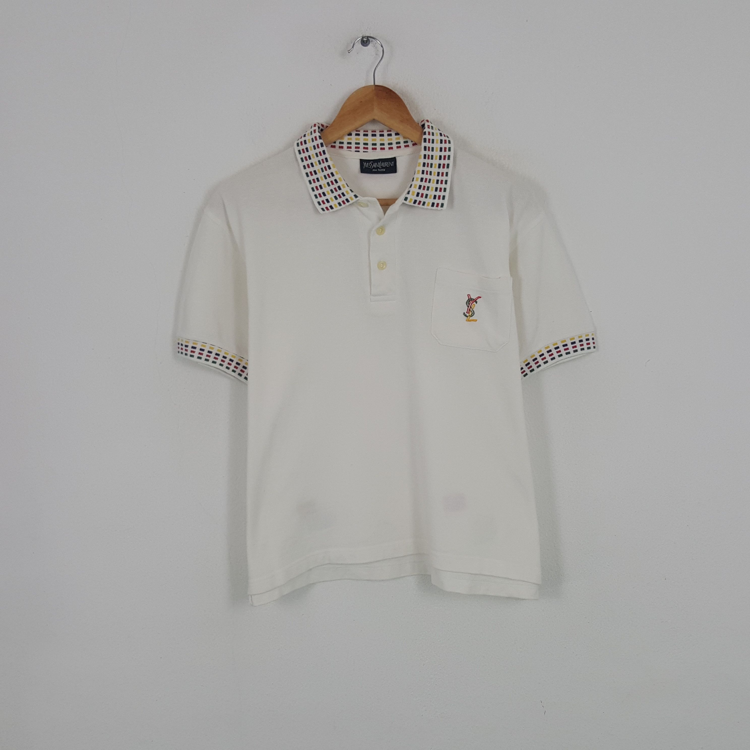 Vintage × Yves Saint Laurent Vintage Yves Saint Lauren Italian Brand Polos Size US L / EU 52-54 / 3 - 1 Thumbnail