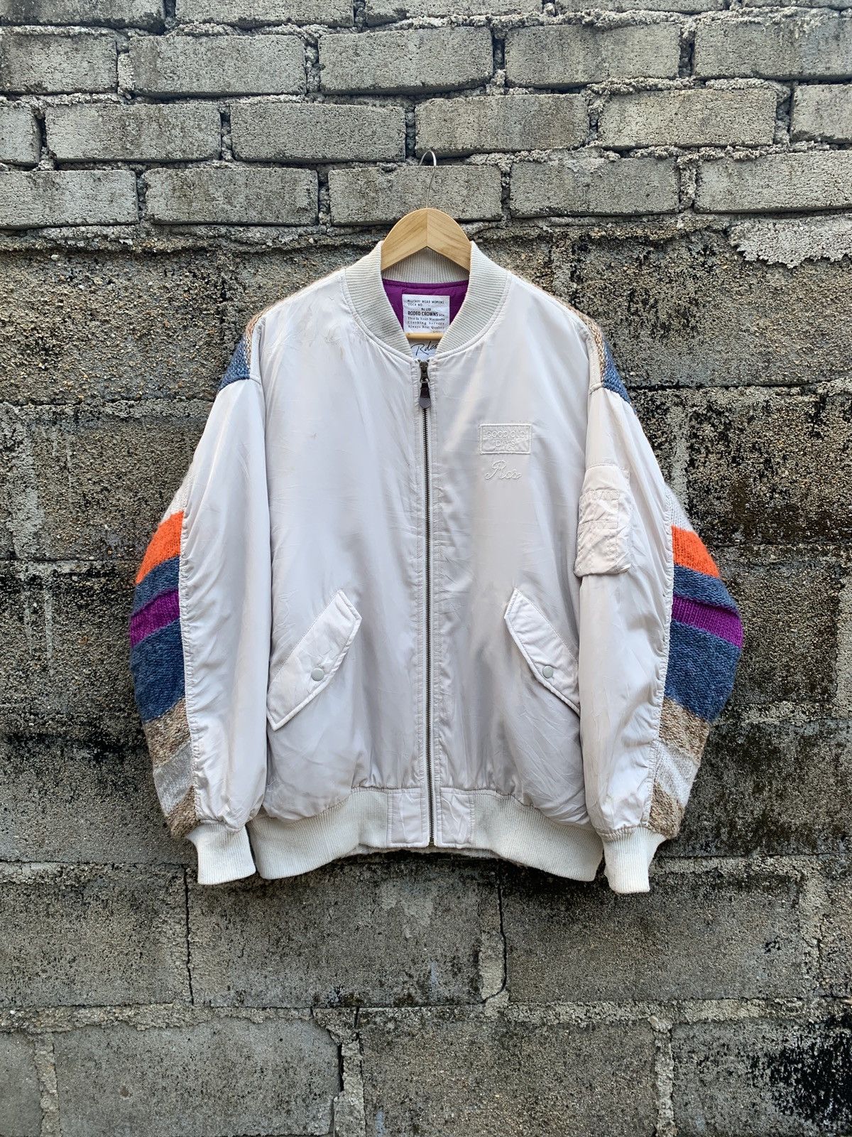 Vintage Vintage Rodeo Crown Knit Bomber Jacket Size US L / EU 52-54 / 3 - 1 Thumbnail