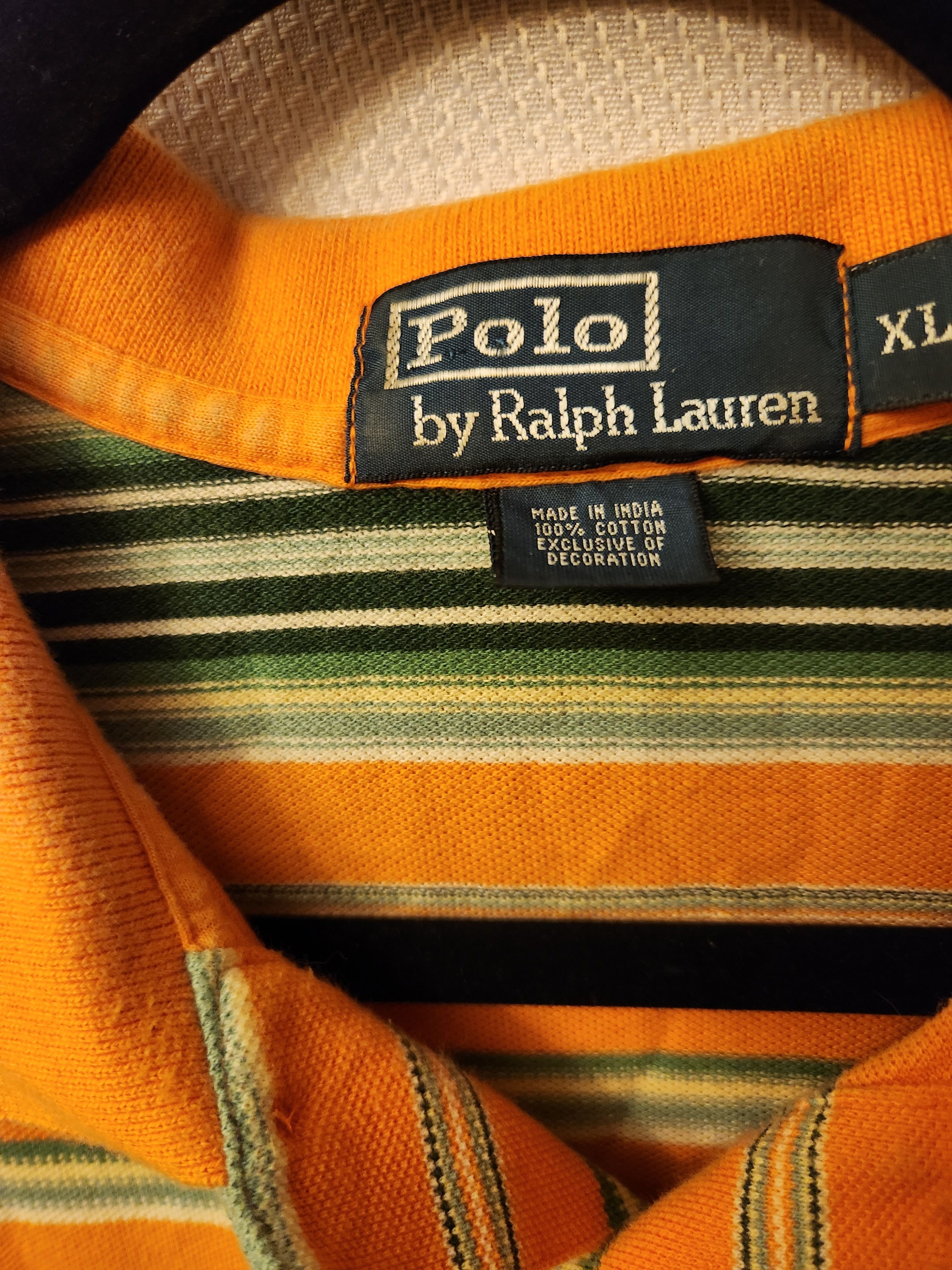 Polo Ralph Lauren Vintage 100% Cotton Men's Striped Polo Shirt Size US XL / EU 56 / 4 - 3 Thumbnail