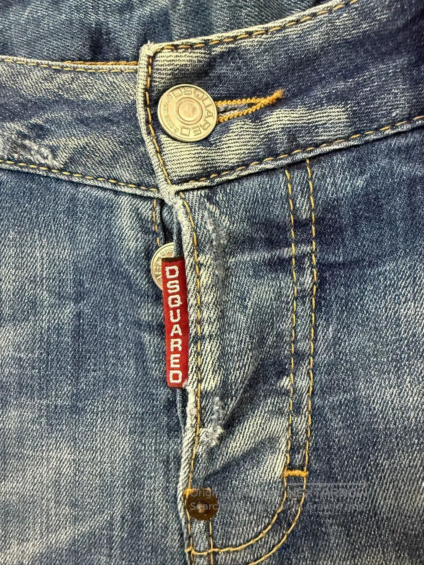 Dsquared2 DSQUARED2 Women's Blue Denim Cropped Pants. Size 37" - 4 Thumbnail