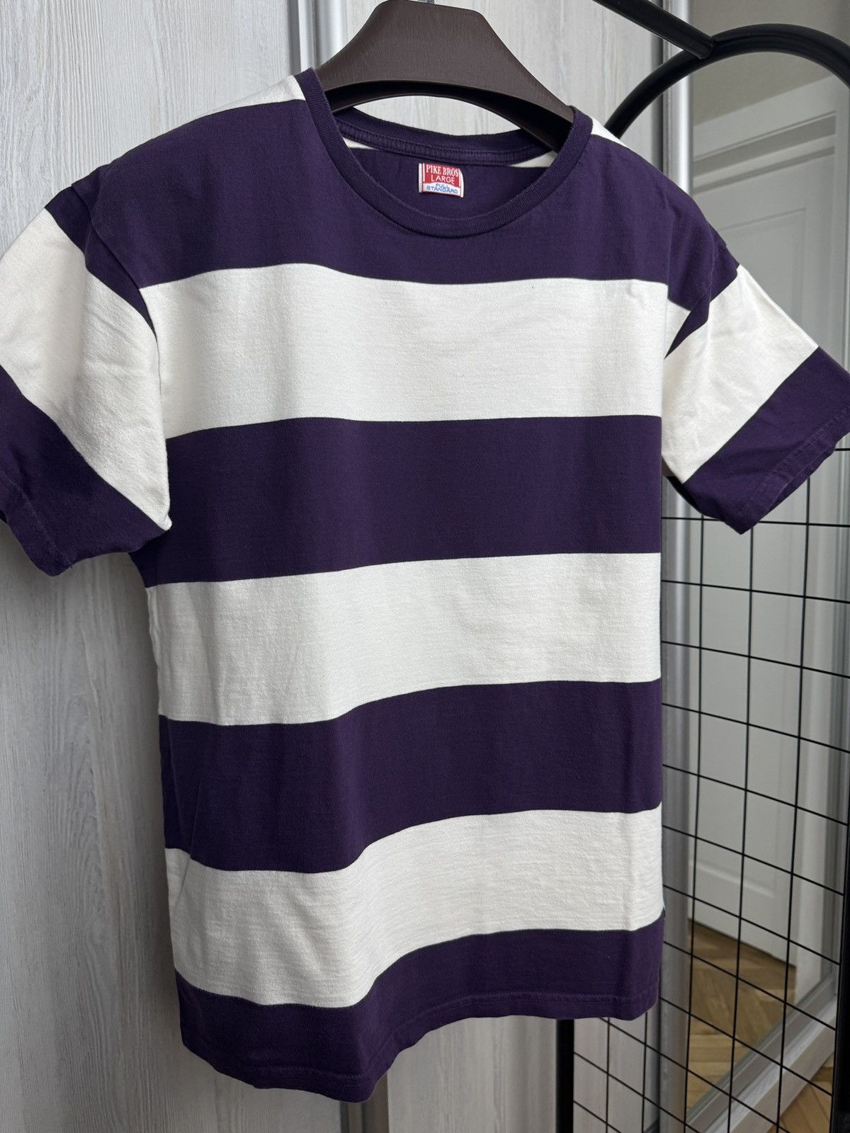 Japanese Brand Pike Brothers full standard striped tee shirt Size US L / EU 52-54 / 3 - 3 Thumbnail