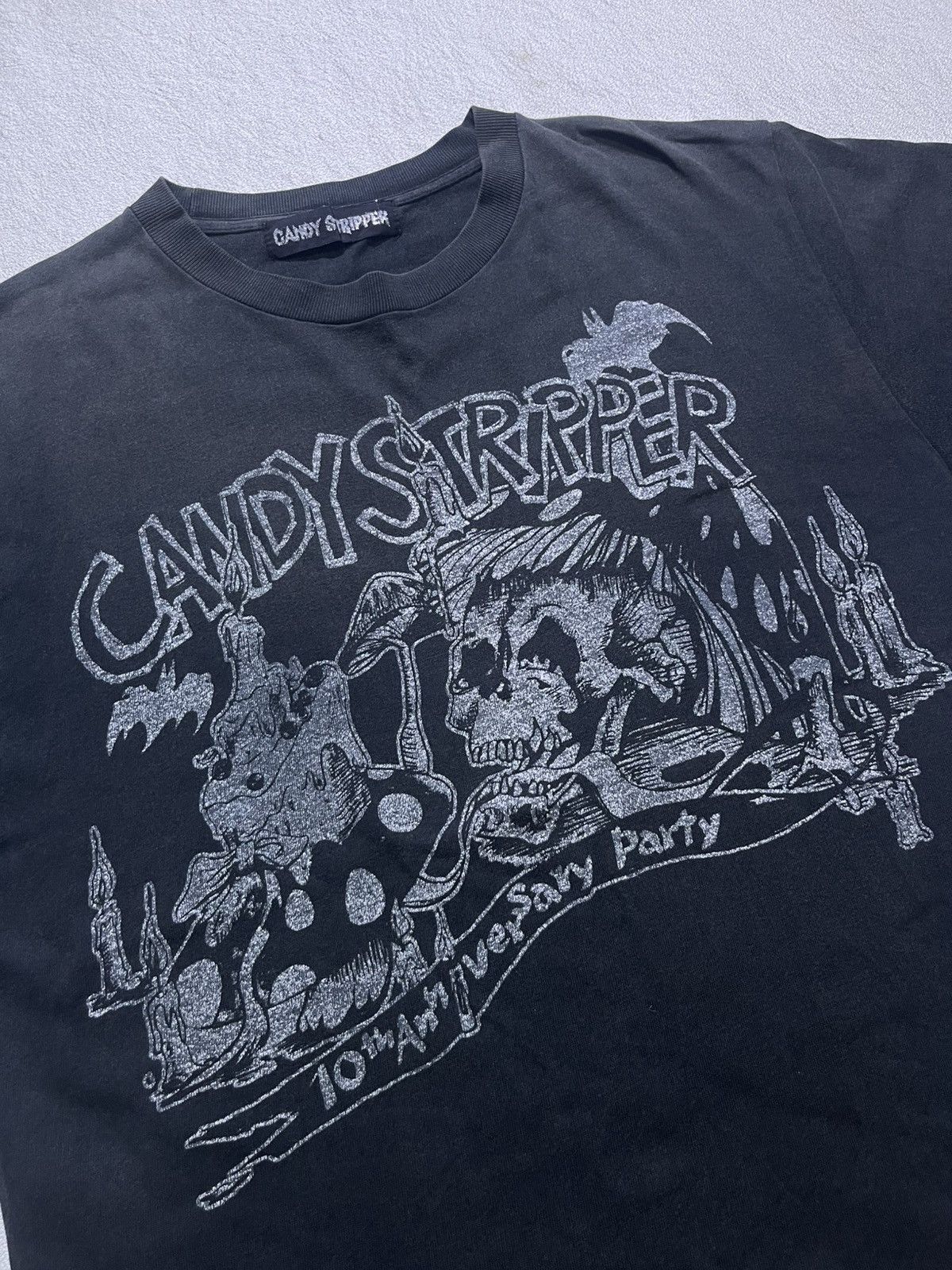 If Six Was Nine Y2K CANDY STRIPPER short sleeve tshirt Size US L / EU 52-54 / 3 - 2 Thumbnail