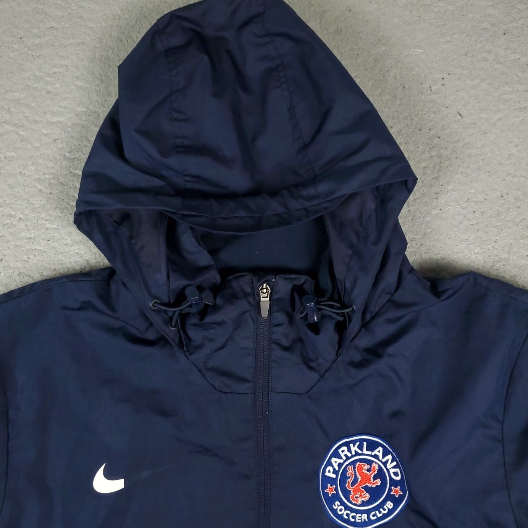 Nike Nike Jacket Mens XL Blue Parkland Soccer Zip Hoodie Windbreaker Stained Size US XL / EU 56 / 4 - 2 Thumbnail