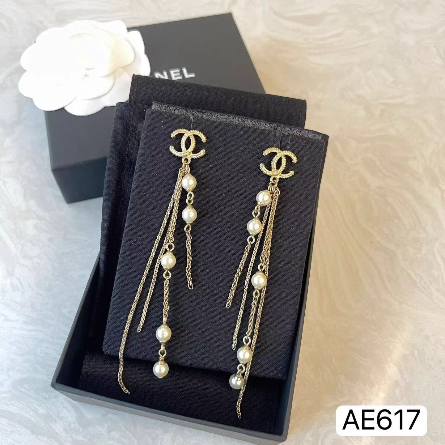 Chanel Chanel CC Pearl Tassel Long Earrings Size ONE SIZE - 5 Thumbnail