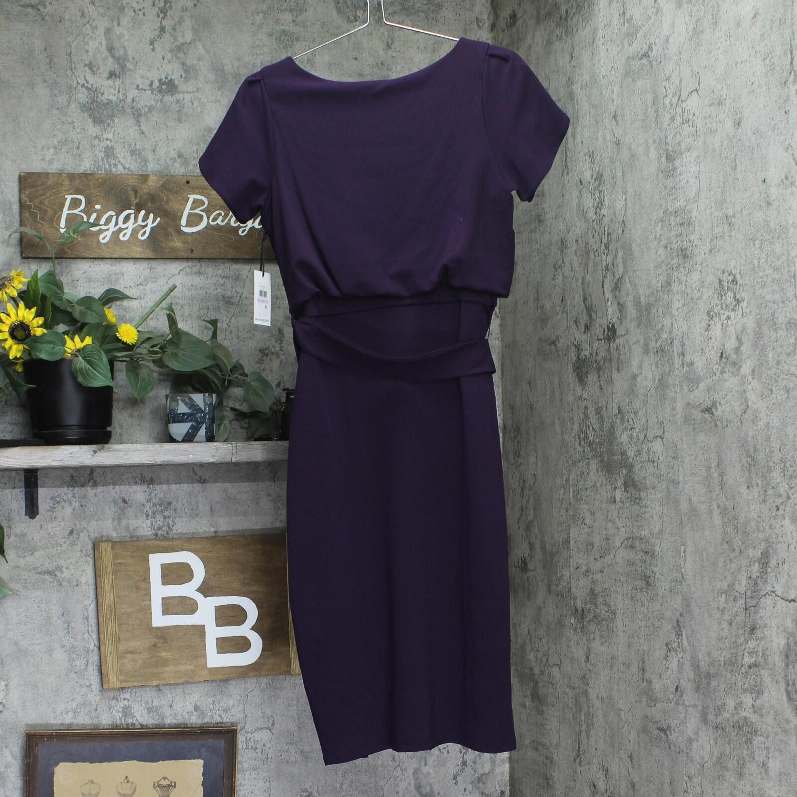 Other New Kensie Womens Tie-waist Dress Kdtp2921 Eggplant Purple 6 Size M / US 6-8 / IT 42-44 - 2 Thumbnail