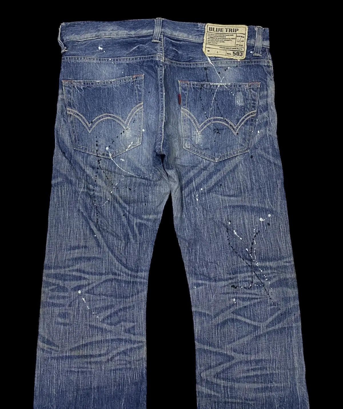 Edwin × If Six Was Nine × Japanese Brand Flare Jeans 90s 503 Edwin Painter Patchwork Distressed Denim Size US 36 / EU 52 - 4 Thumbnail