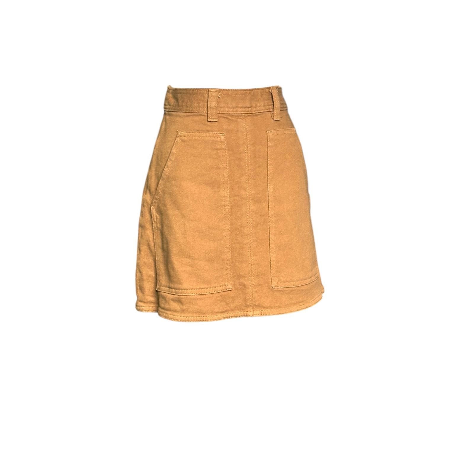 Aritzia Wilfred Free brown denim mini skirt size 0 Size 25" / US 0 / IT 36 - 14 Thumbnail