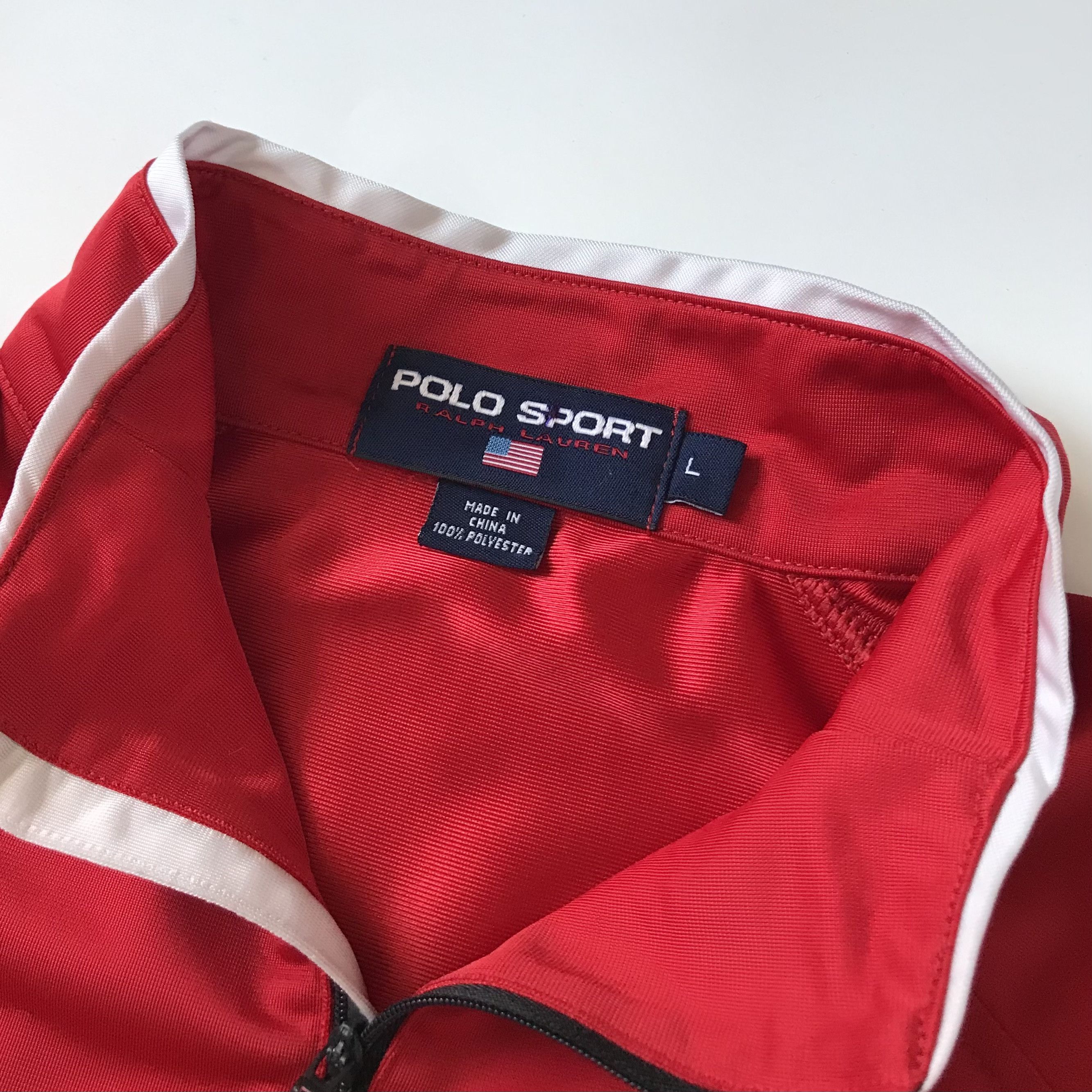 Ralph Lauren Sport Polo Sport Ralph Lauren Vintage 1/4 Zip Jersey Mens L Red Size US L / EU 52-54 / 3 - 5 Thumbnail