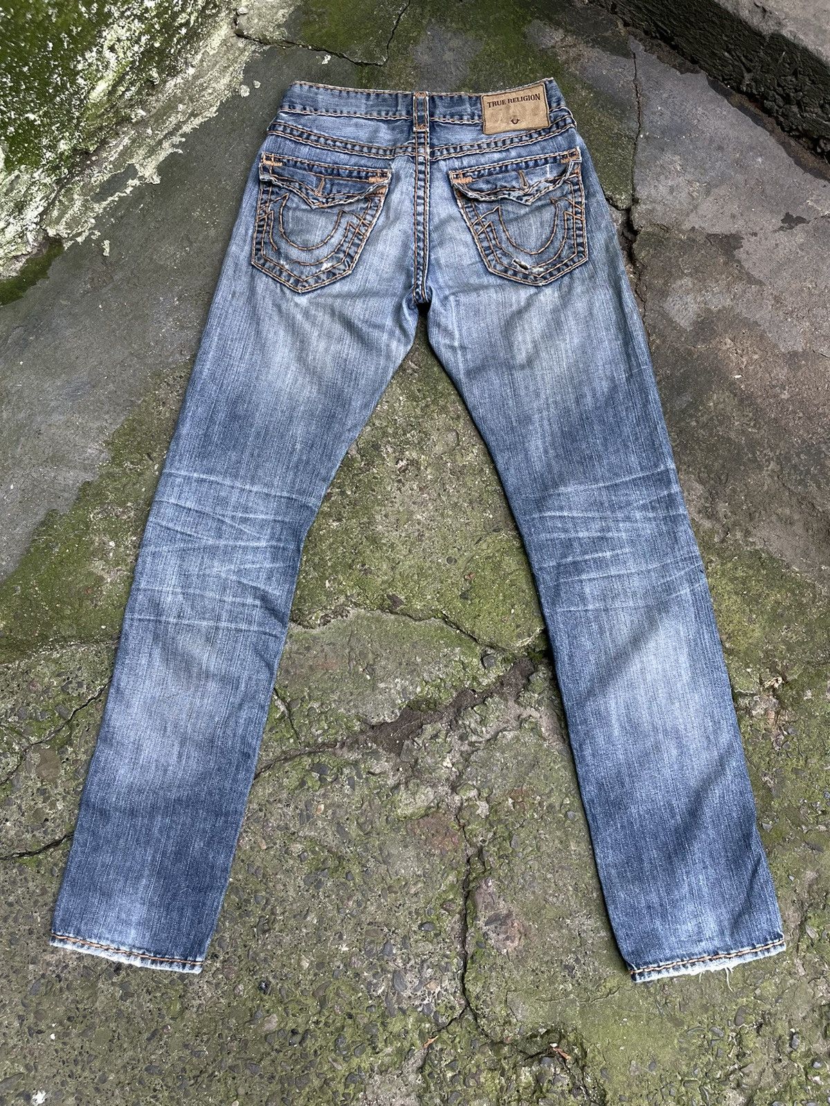 True Religion Vintage Denim Jeans Distressed Fade Y2K Japan