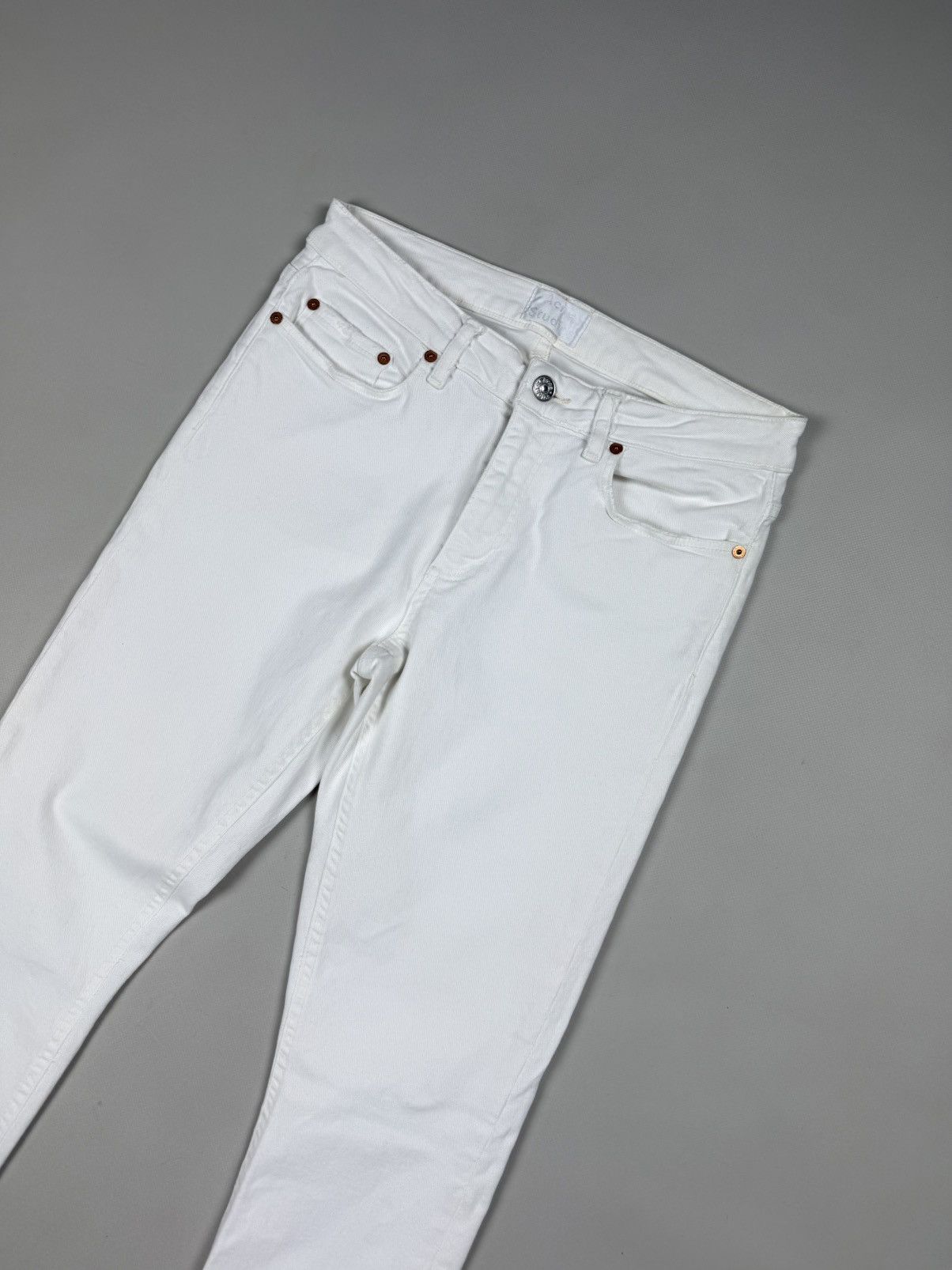 Acne Studios Acne Studios Skin 5 White Vintage Ladies Skinny Jeans Size 29" - 2 Thumbnail