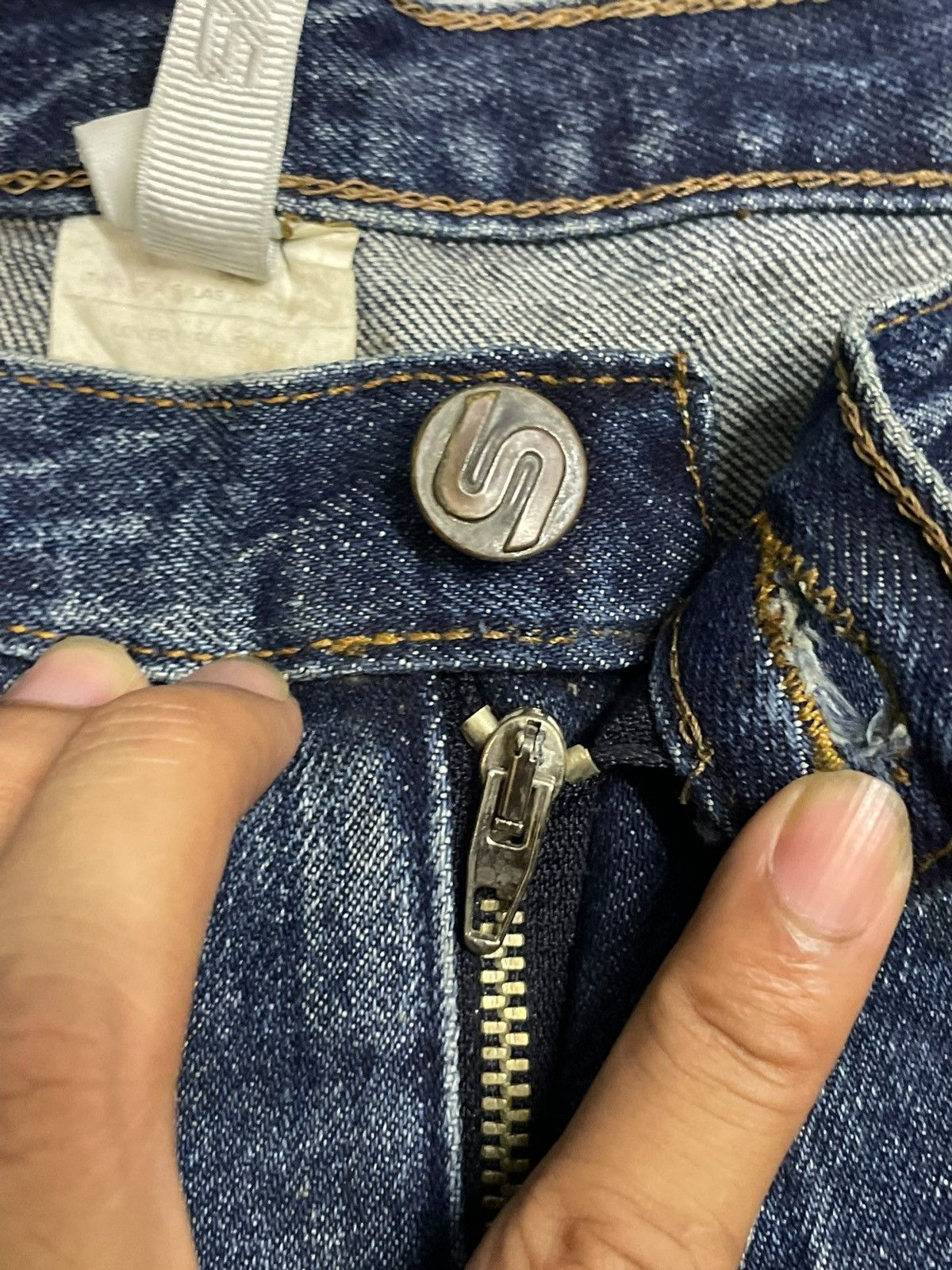 Silas Y2k SILAS Japanese Streetwear Denim Classic Baggy Blue Jeans Size US 32 / EU 48 - 10 Thumbnail