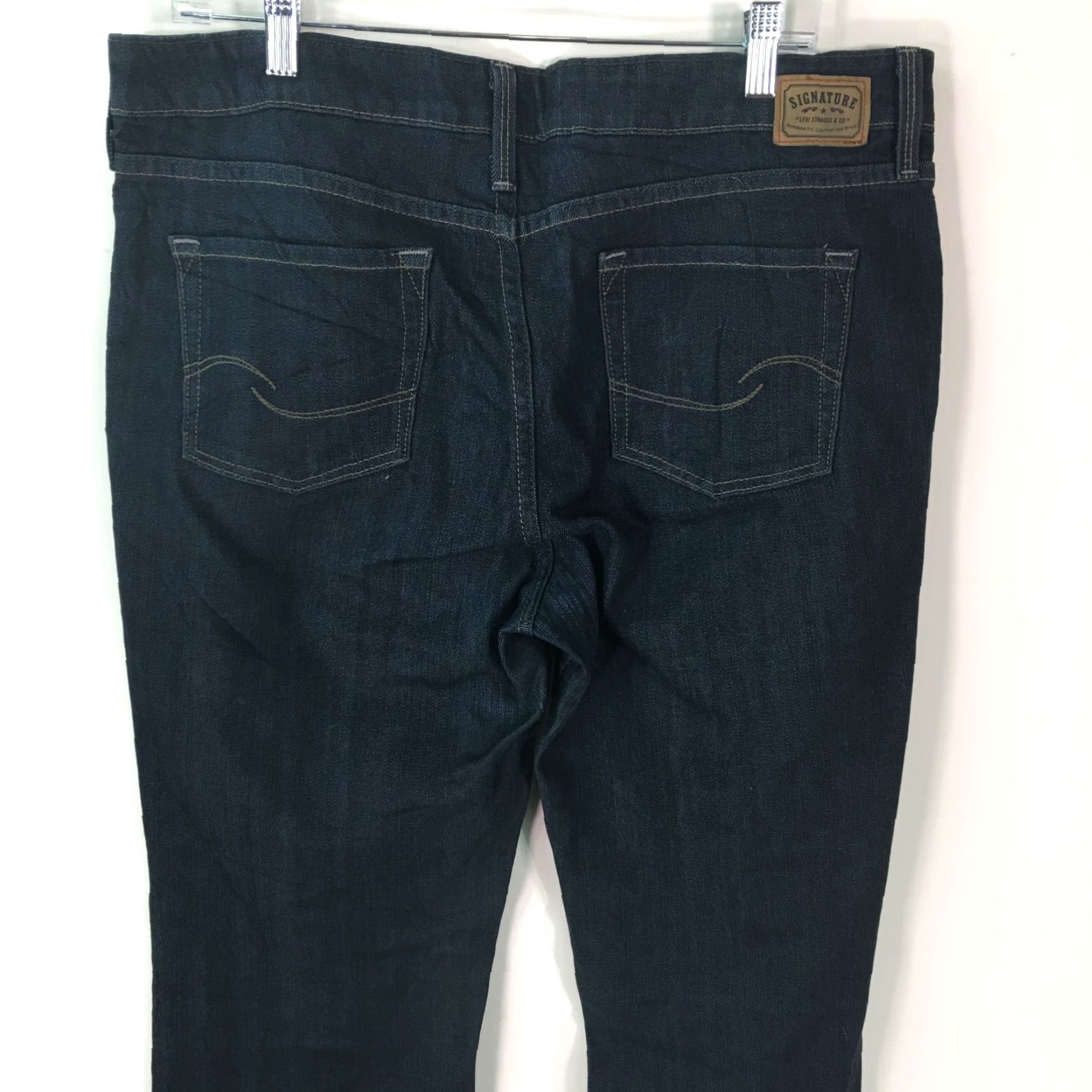 Levi's Levi's Signature Womens Low Rise Boot Cut Blue Denim Jeans Size 14 38X34 Size 36" / US 14 / IT 50 - 3 Thumbnail