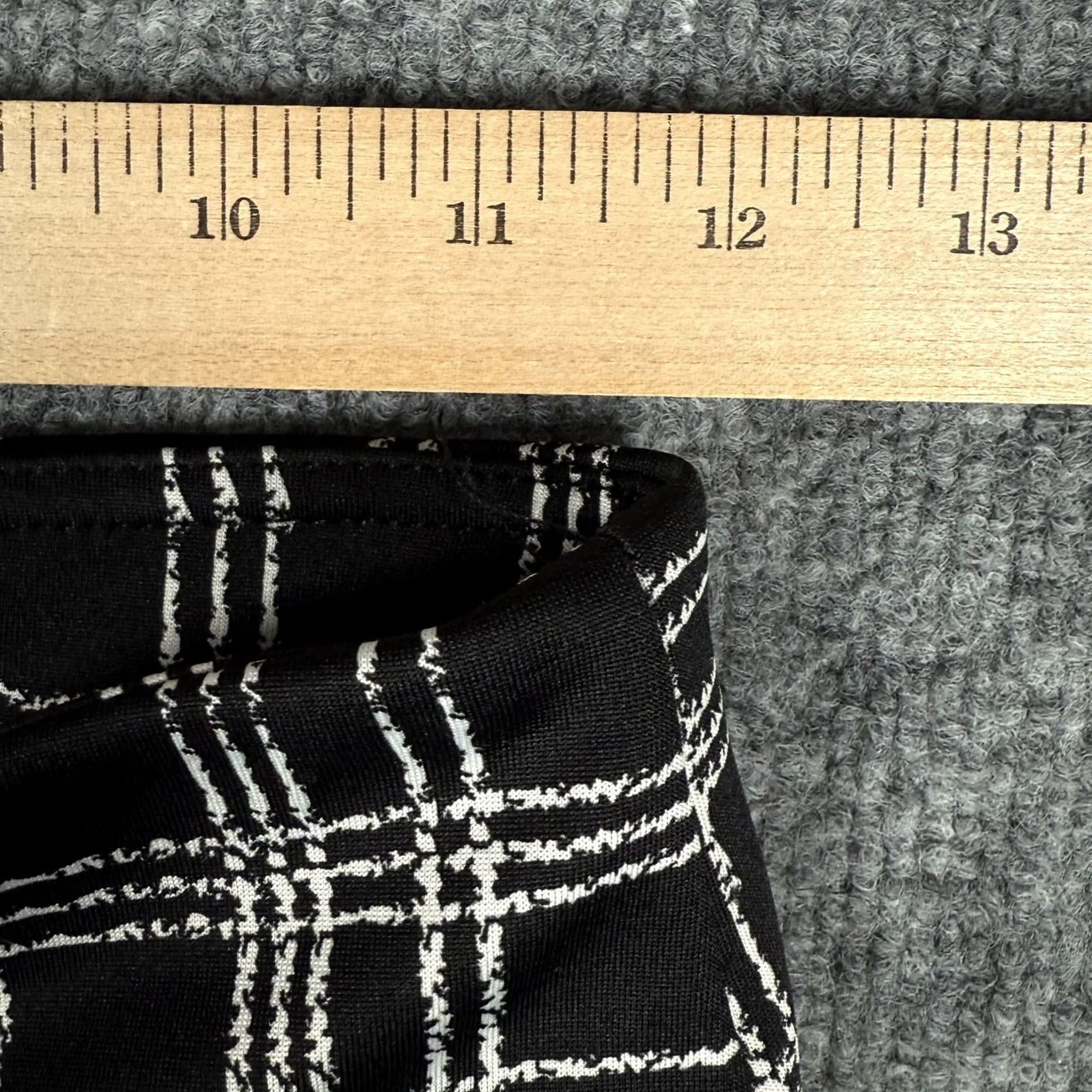 Vintage ShoSho Pants Womens Small Black White Plaid Skinny Stretch Zip Pockets Leggings Size 28" / US 6 / IT 42 - 5 Thumbnail
