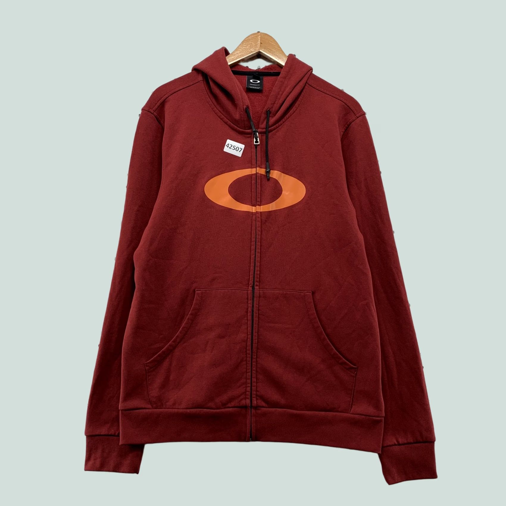 Oakley Oakley Hoodie XXL Red Full Zip Hooded Sweatshirt Pullover Womens Size XXL / US 16-18 / IT 52-54 - 1 Thumbnail
