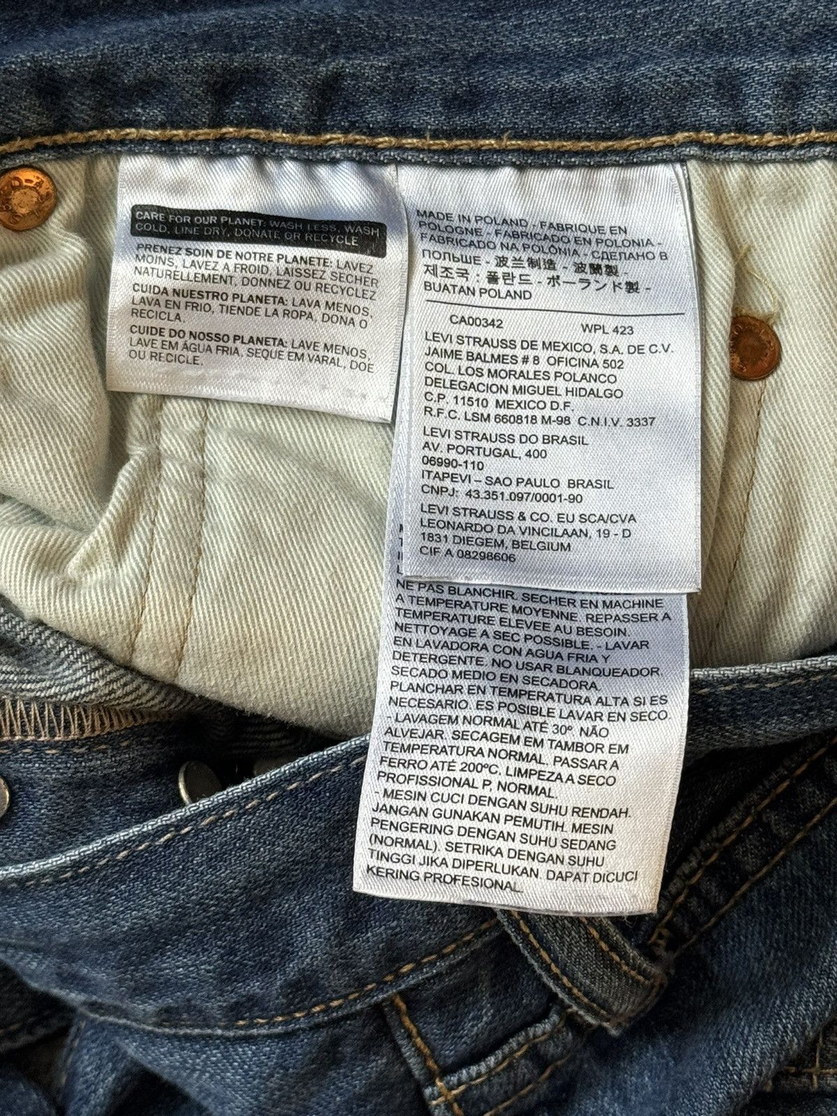 Levi's × Levi's Vintage Clothing × Vintage Levi’s 501 31/32 denim blue pant trouser Jean chino Size US 31 - 13 Thumbnail