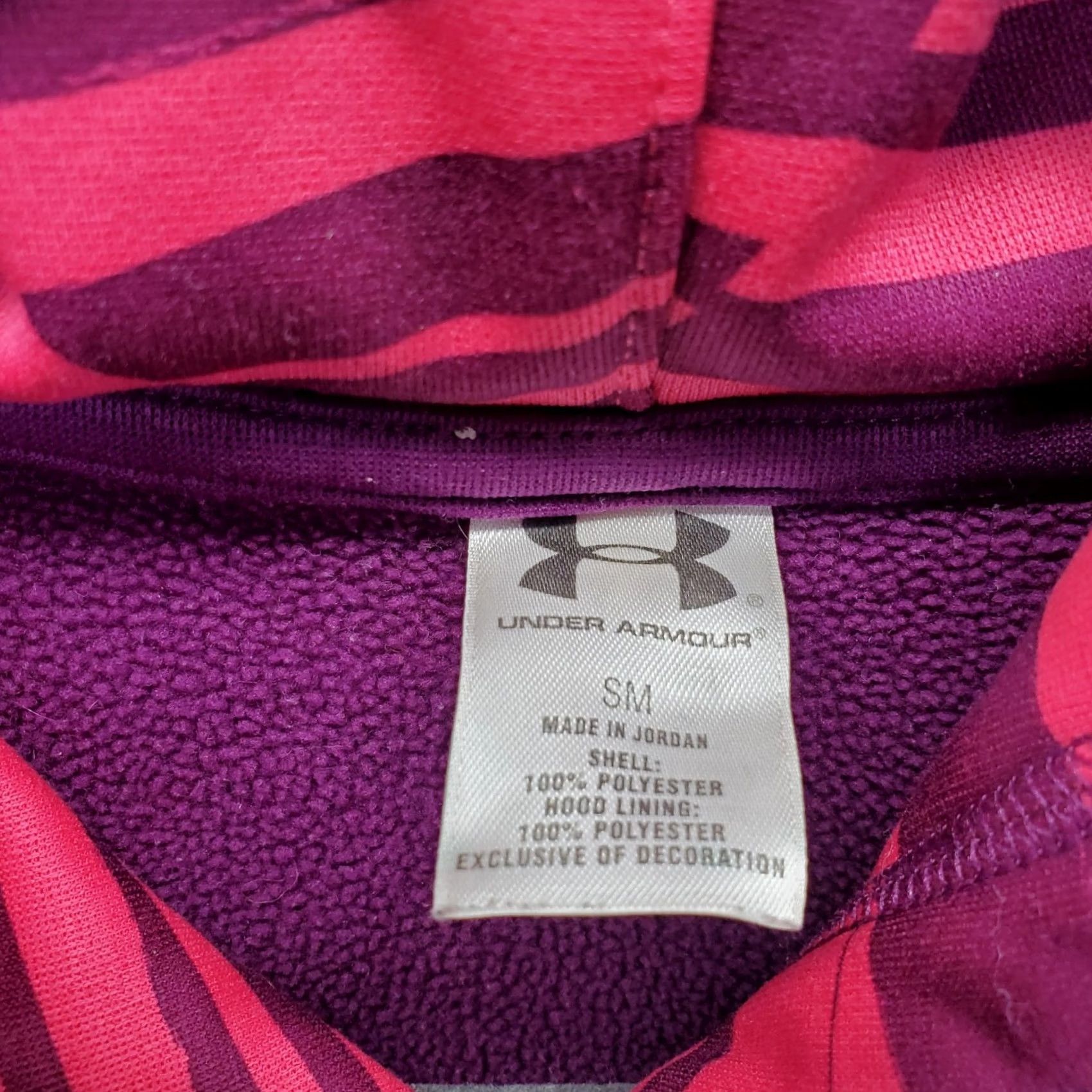 Under Armour Under Armour Women's Hoodie S Purple Pullover Logo Athletic Hooded Lined Pockets 100% Polyester Size S / US 4 / IT 40 - 6 Thumbnail