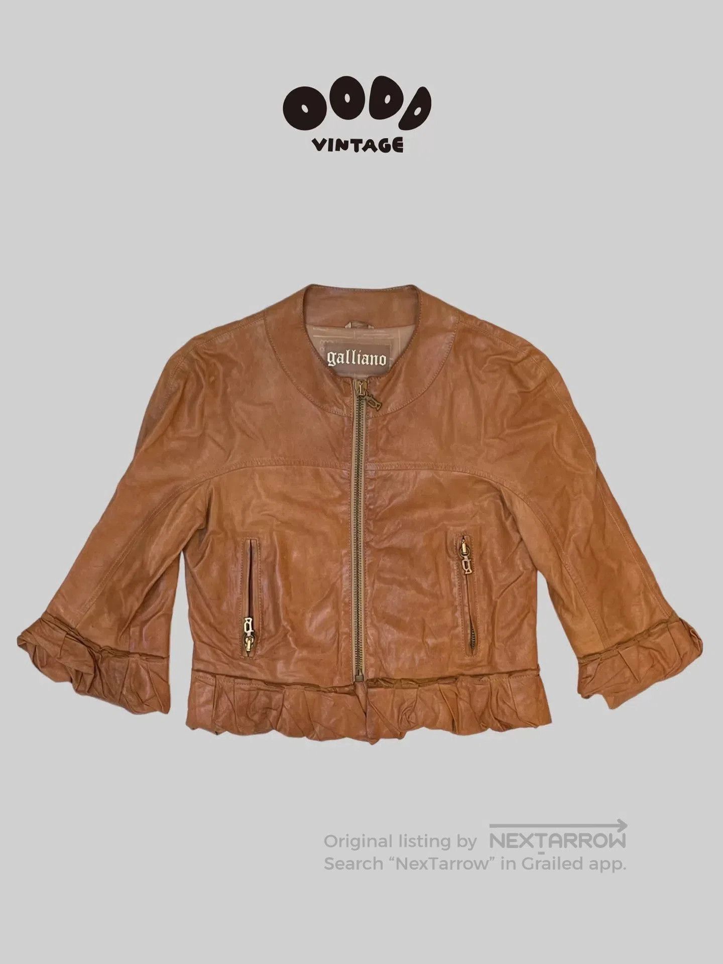John Galliano John Galliano Ruffled Leather Jacket. Size M / US 6-8 / IT 42-44 - 1 Thumbnail