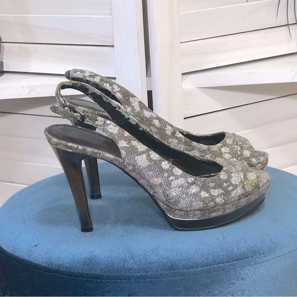 Marc Fisher Marc Fisher golden silver metallic shine platform heel 8.5 Size US 8.5 / IT 38.5 - 2 Thumbnail