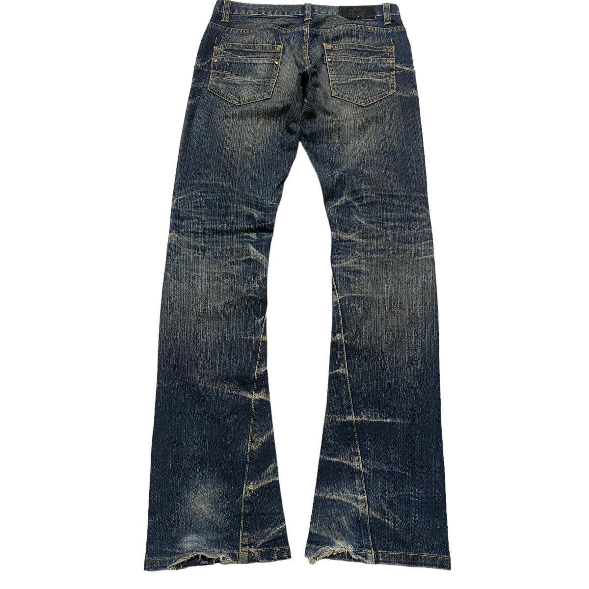 Japanese Brand Tornado Mart Spiral Cut Low Flare Jeans Distressed Grailed