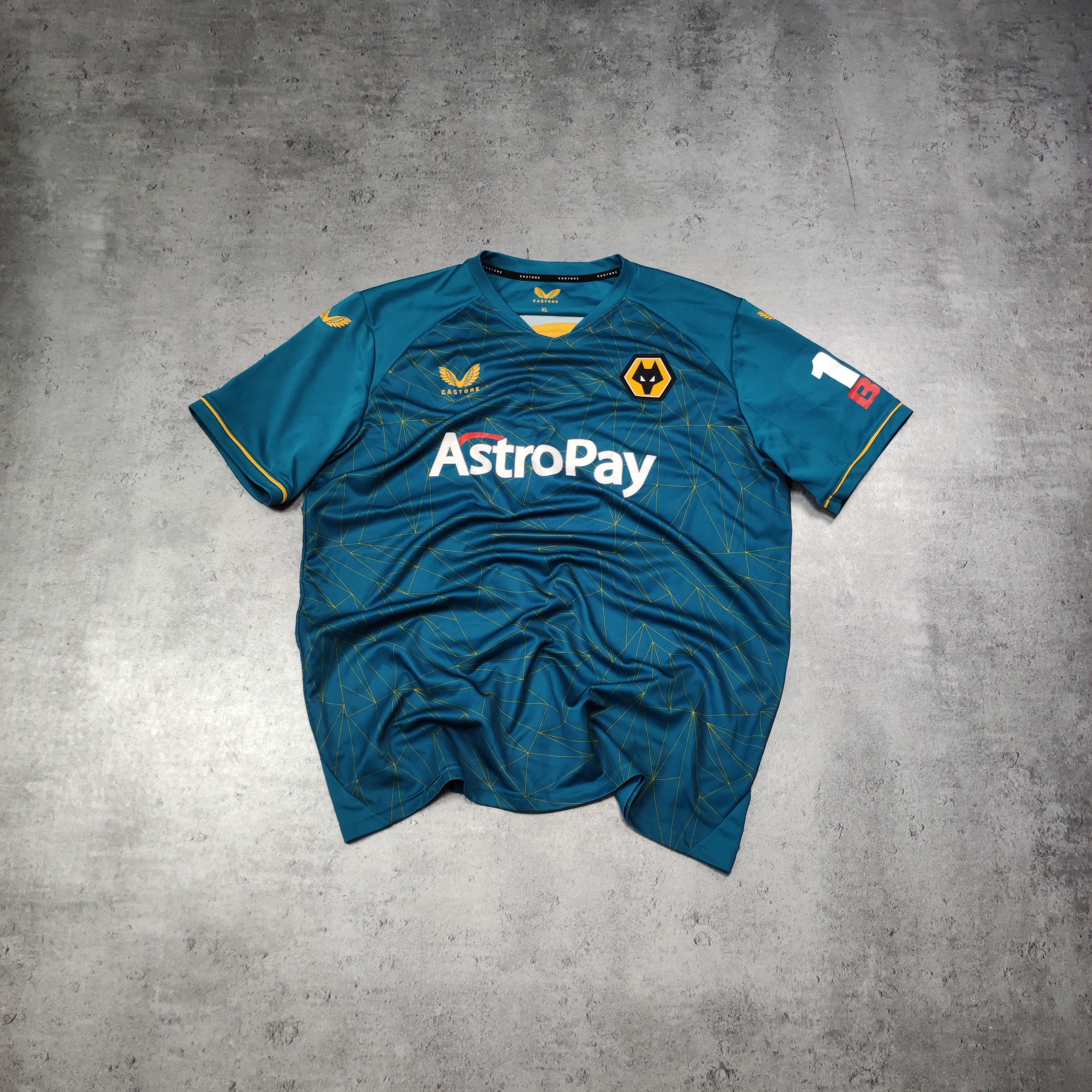 Vintage RARE Football Wolverhamton Wanderers 2022 Away Jersey Size US XL / EU 56 / 4 - 1 Thumbnail