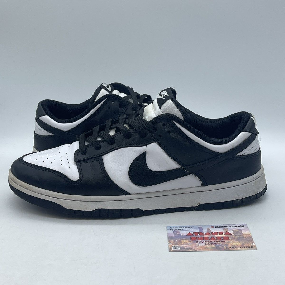 Nike Dunk low black white Size US 13 / EU 46 - 1 Thumbnail