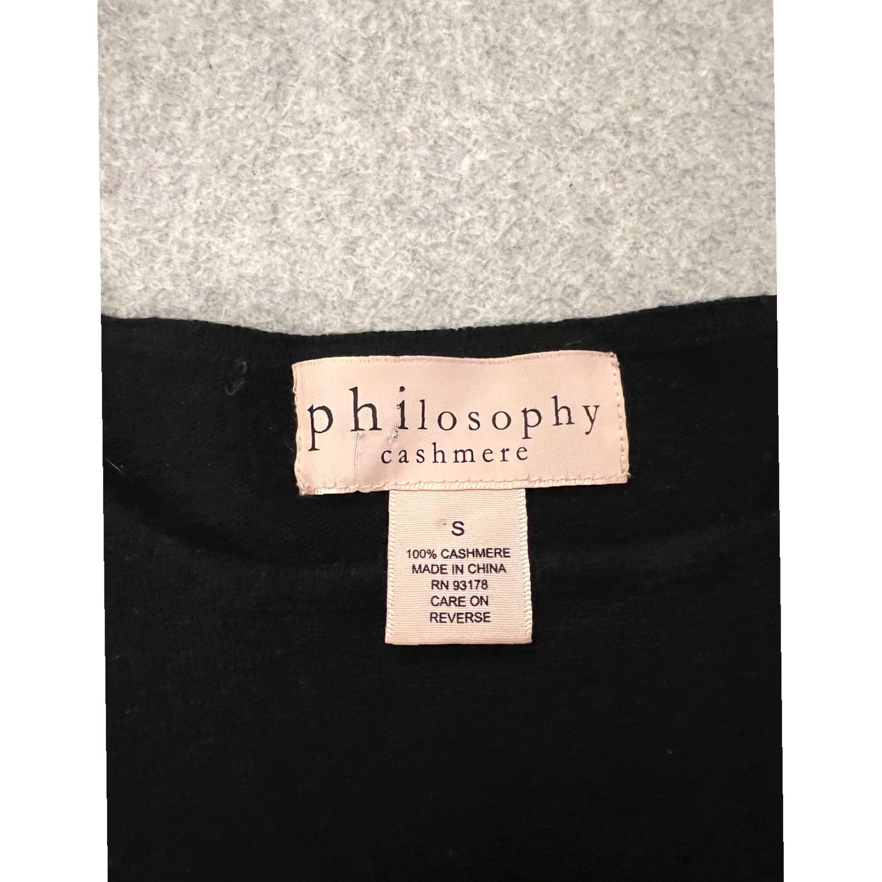 Vintage Philosophy Cashmere Sweater Womens Small Long Sleeve Pullover Striped Black Gray Size S / US 4 / IT 40 - 3 Thumbnail
