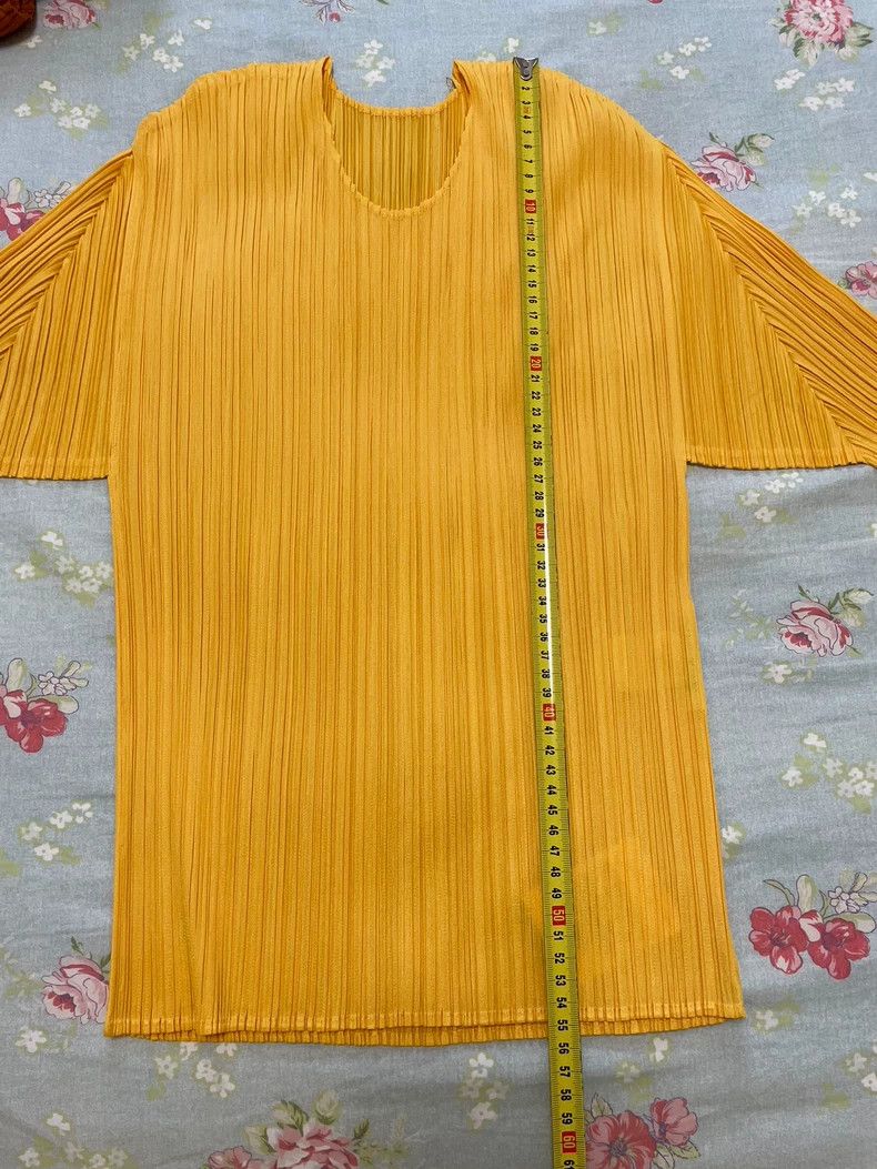 Issey Miyake issey miyake size:3 Yellow short-sleeved top 2505-Nextarro Size US XXS / EU 40 - 5 Thumbnail