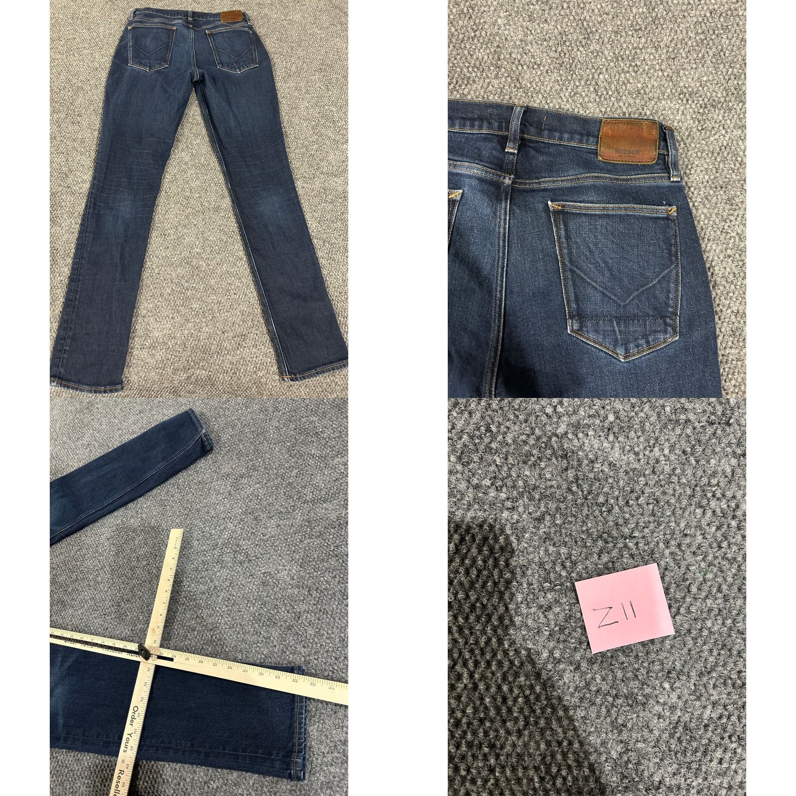 Hudson Hudson Jeans Mens 32x32 Denim Skinny Jeans Stretch 5-Pocket Blue Dark Wash Pants Regular Men's Slim Waist 32 Inseam 32 Size US 32 / EU 48 - 8 Thumbnail