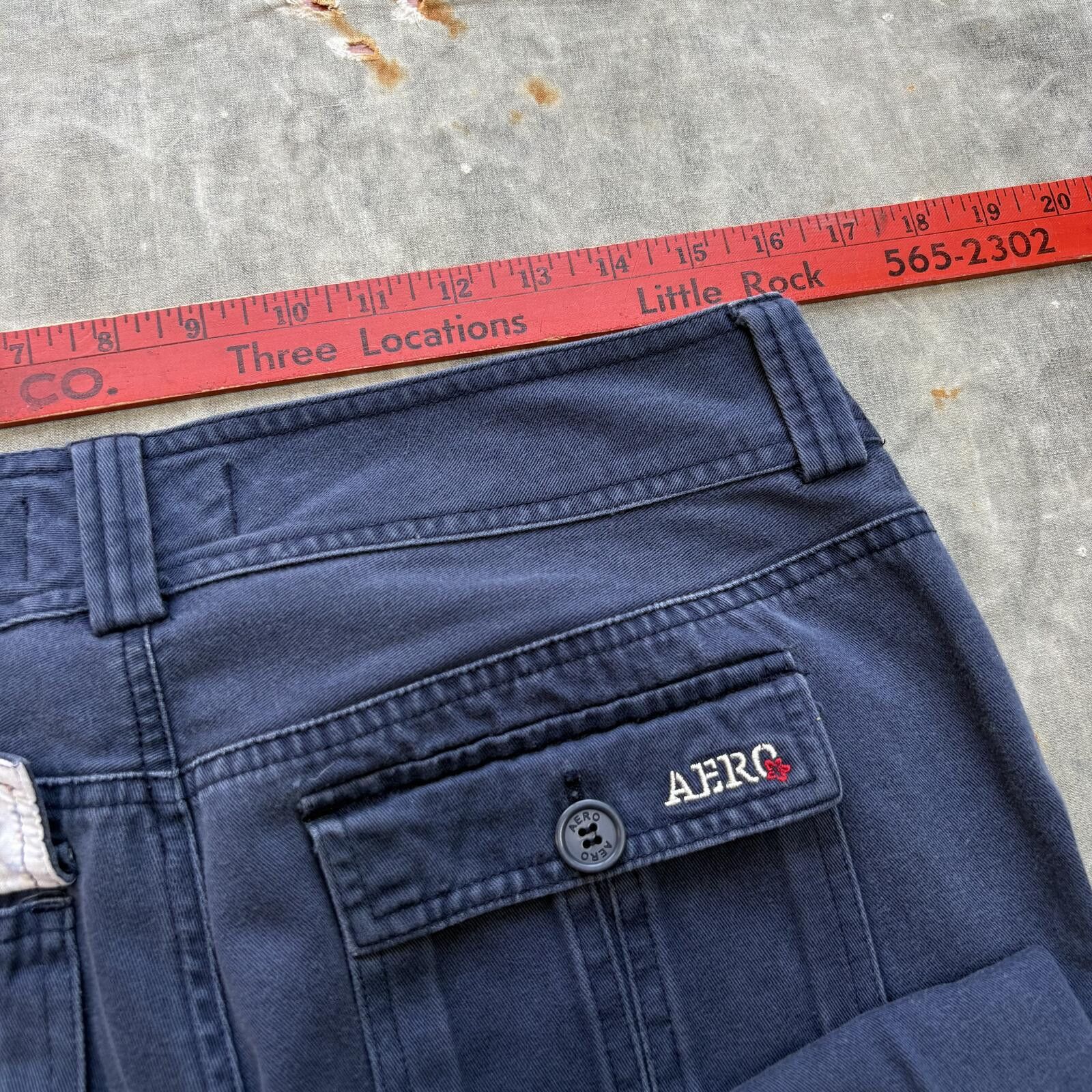 Aeropostale Vintage Y2K Aeropostale Grunge Low Rise Cargo Flare Pants Size 32" / US 10 / IT 46 - 5 Thumbnail