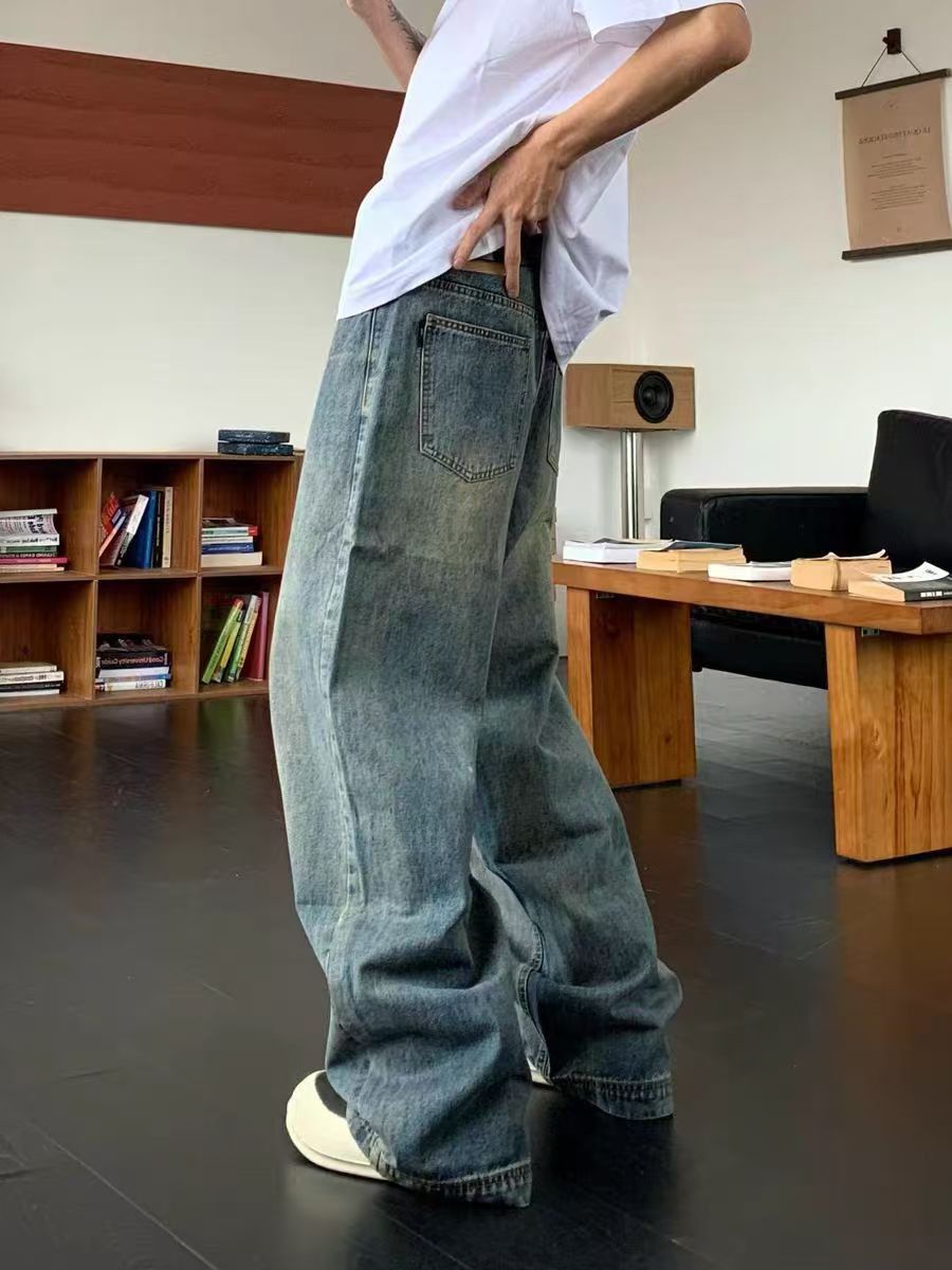 Japanese Brand × Jean High street minimalist baggy wide leg jeans Size US 31 - 6 Thumbnail
