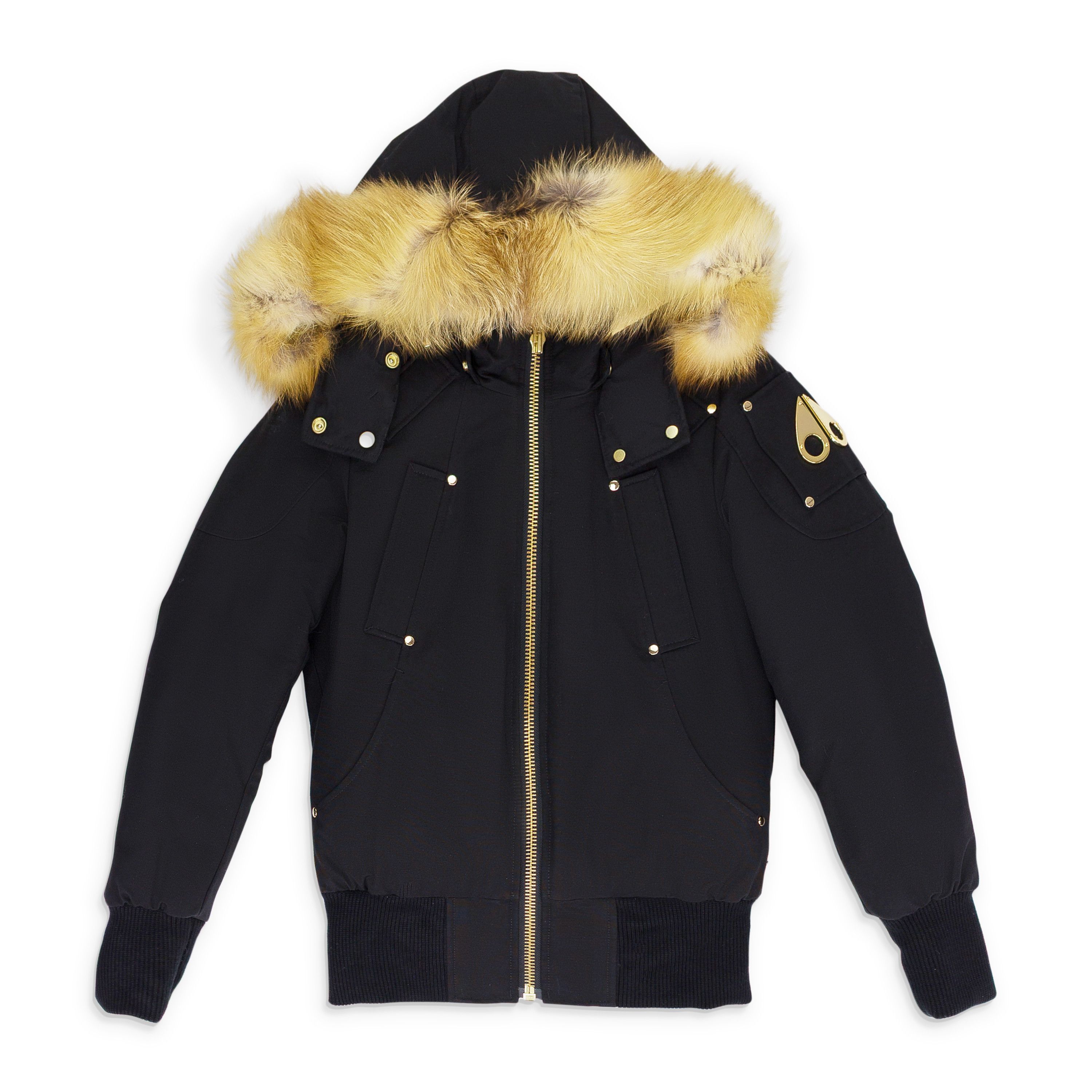Moose Knuckles Moose Knuckles Black / Gold Sainte Flavie Bomber Jacket SIZE XS Size XS / US 0-2 / IT 36-38 - 1 Thumbnail