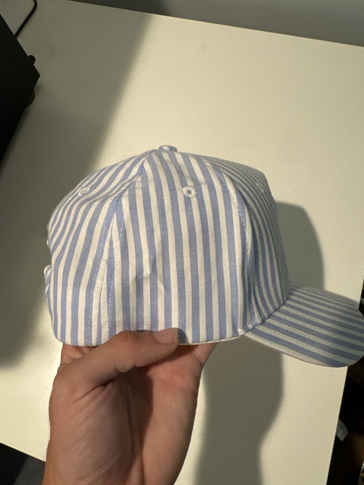 Shmeel Shmeel S Logo Seersucker Hat Size ONE SIZE - 4 Thumbnail