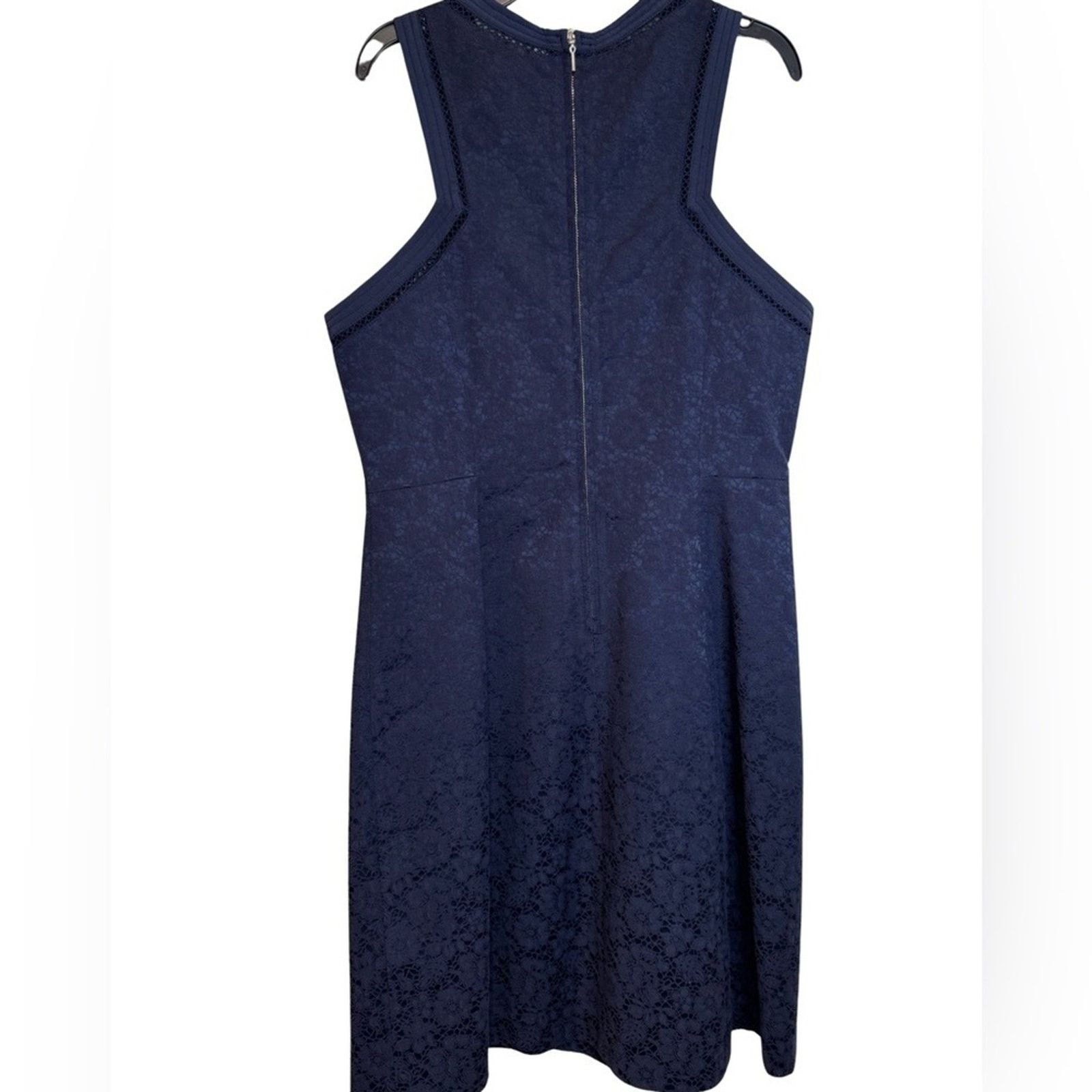 Rebecca Taylor Rebecca Taylor Sleeveless Blue Lace Sheath Dress Size 8 Size M / US 6-8 / IT 42-44 - 4 Thumbnail