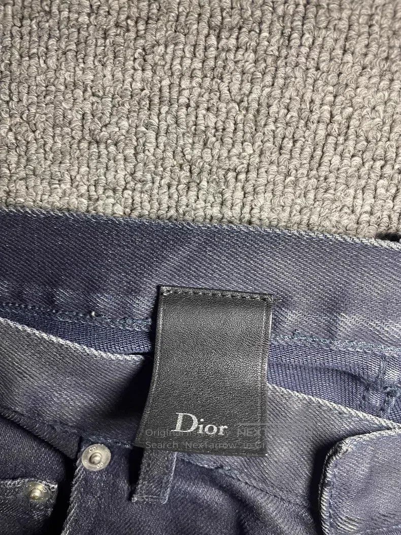 Dior Dior Paint Brushed Gold Dust Deep Blue Stretch Jeans Size US 29 - 4 Thumbnail