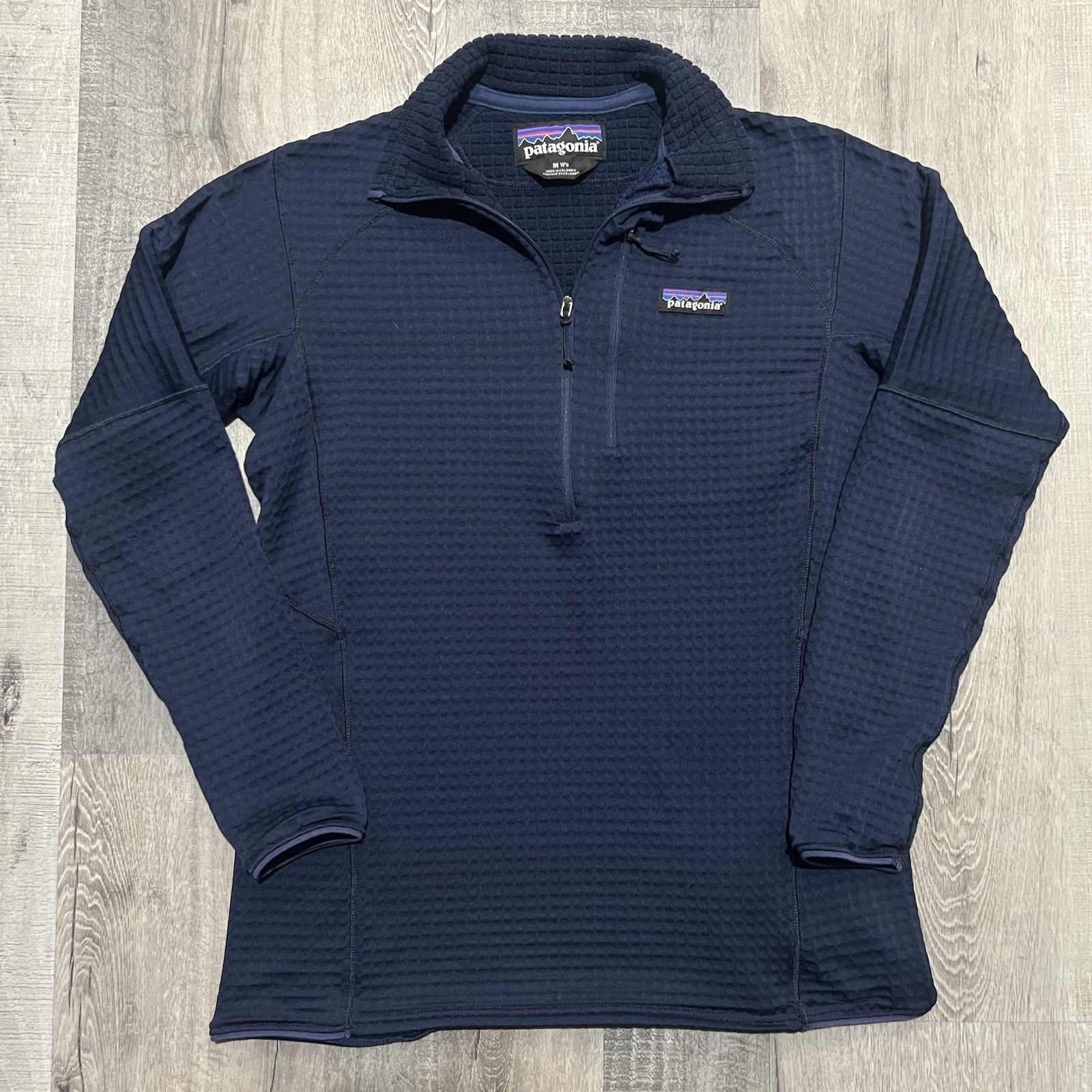 Patagonia Patagonia Pullover Navy Waffle Grid Fleece Polartec Hike M Size M / US 6-8 / IT 42-44 - 1 Thumbnail