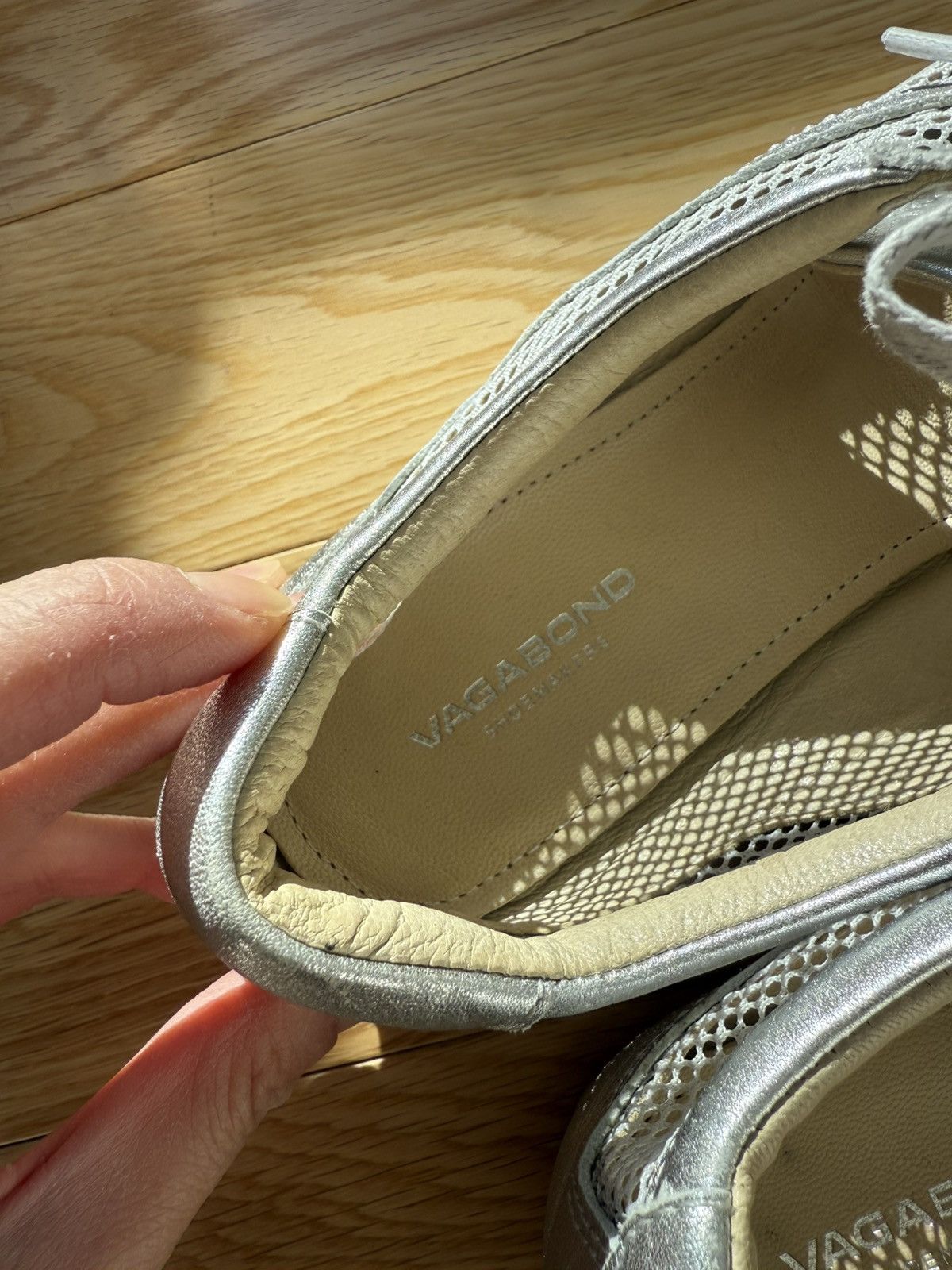 Vagabond Mesh Silver sneakers Size US 7 / IT 37 - 2 Thumbnail