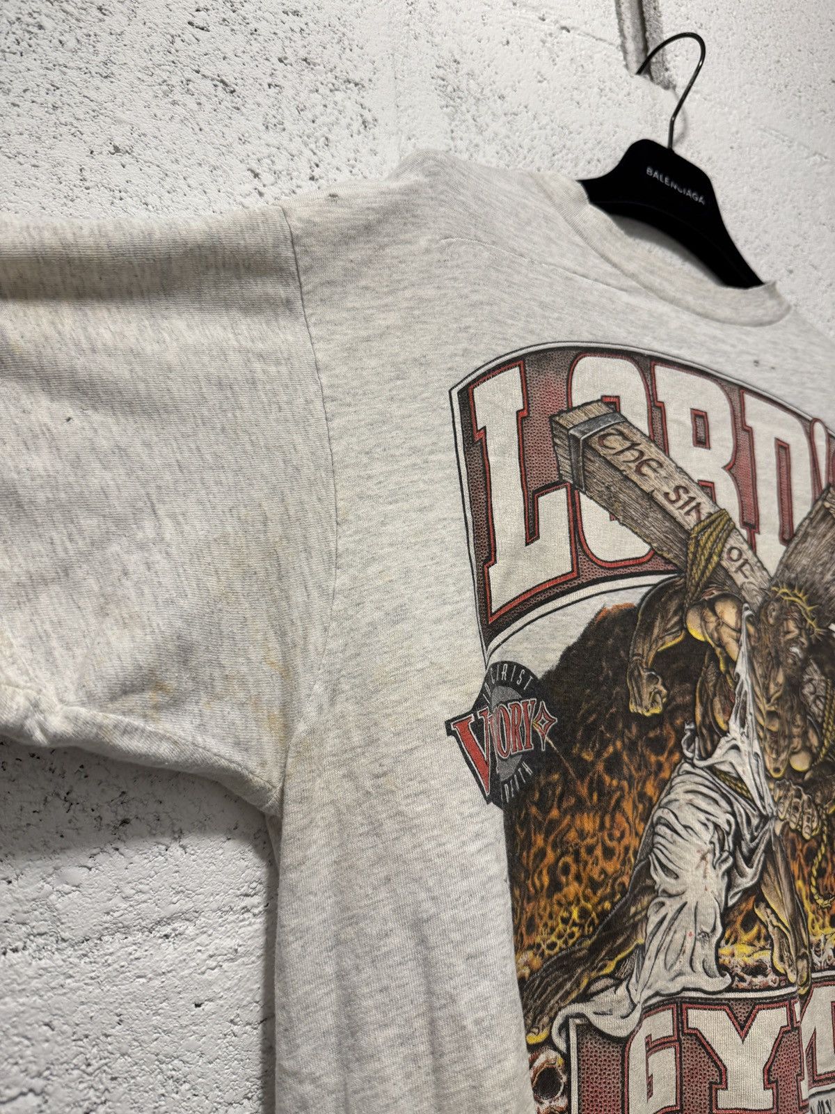Vintage *RARE* VTG 1995 LORD’S GYM GOD BODYBUILDING NO SWEAT TEE Size US M / EU 48-50 / 2 - 7 Thumbnail