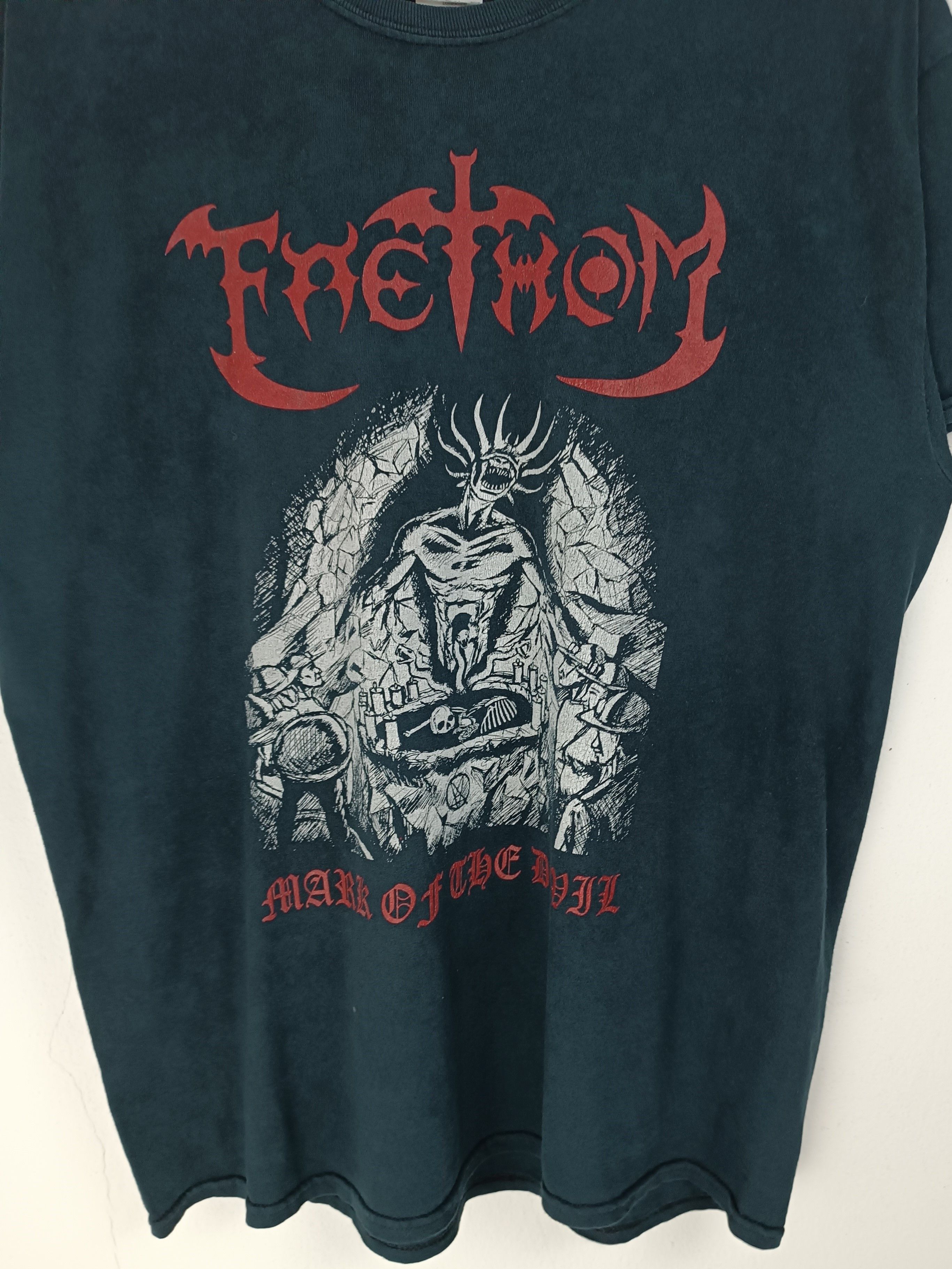 Band Tees VINTAGE FAETHOM MARK OF THE DEVIL behemoth belphegor emperor Size US L / EU 52-54 / 3 - 5 Thumbnail